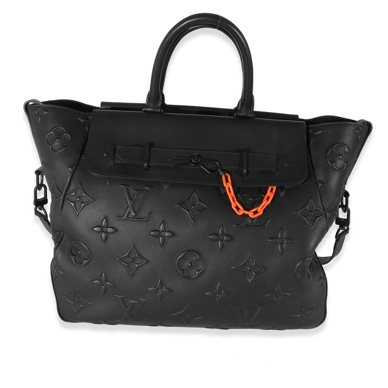 Louis Vuitton Steamer Tote Monogram Black in Cowhide Leather with Black-tone  - US