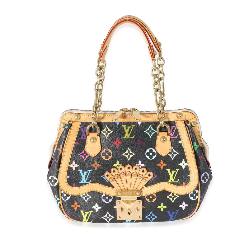 Louis Vuitton Limited Edition Black Monogram Multicolore Gracie MM Bag -  Yoogi's Closet