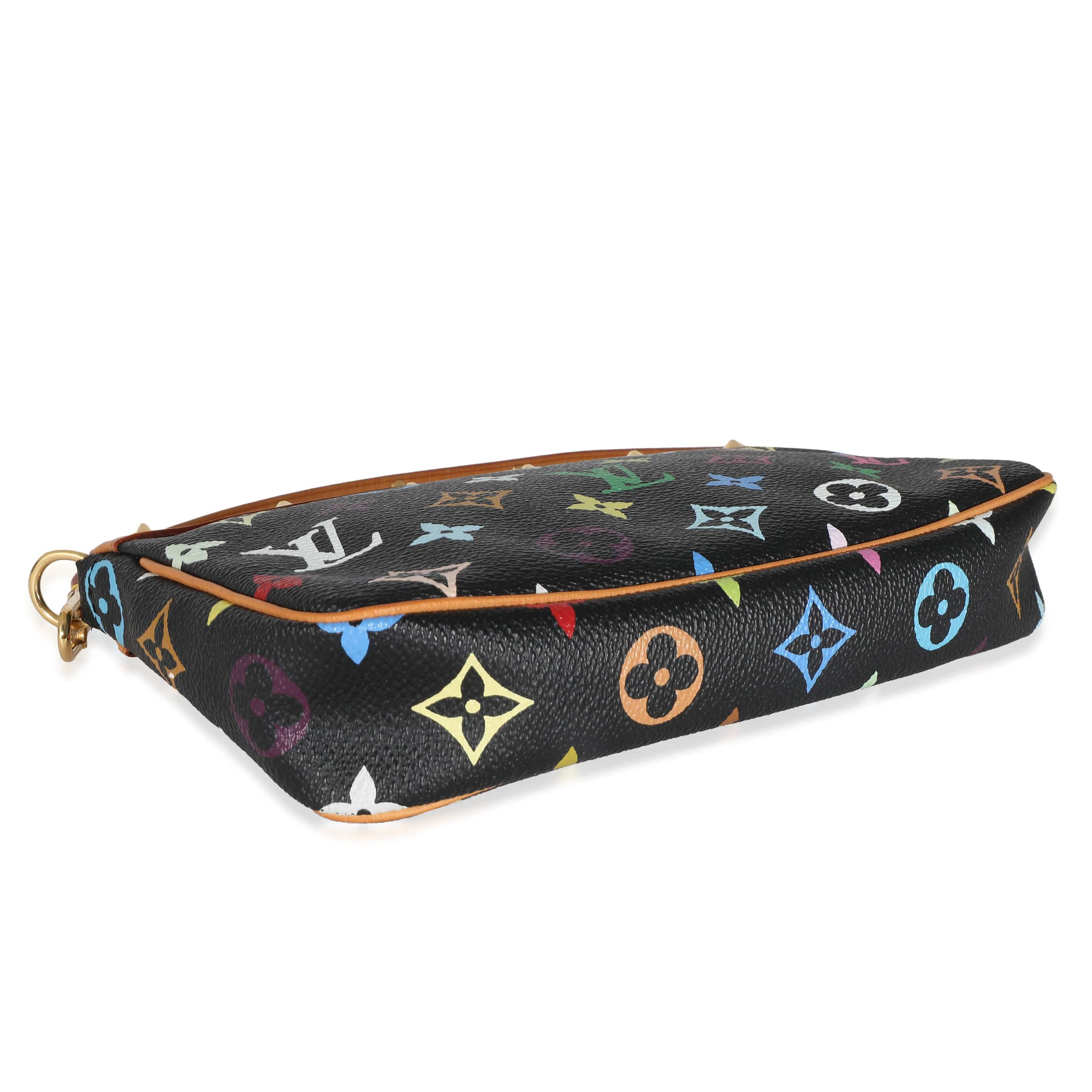 Louis Vuitton Louis Vuitton Black Monogram Multicolor Canvas Pochette Accessoires