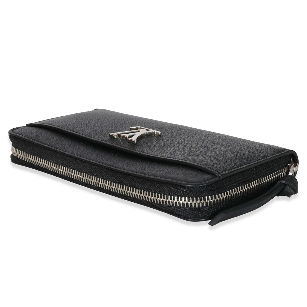 Louis Vuitton Lockme Zippy Wallet Noir Black in Calf Leather with  Silver-tone - US