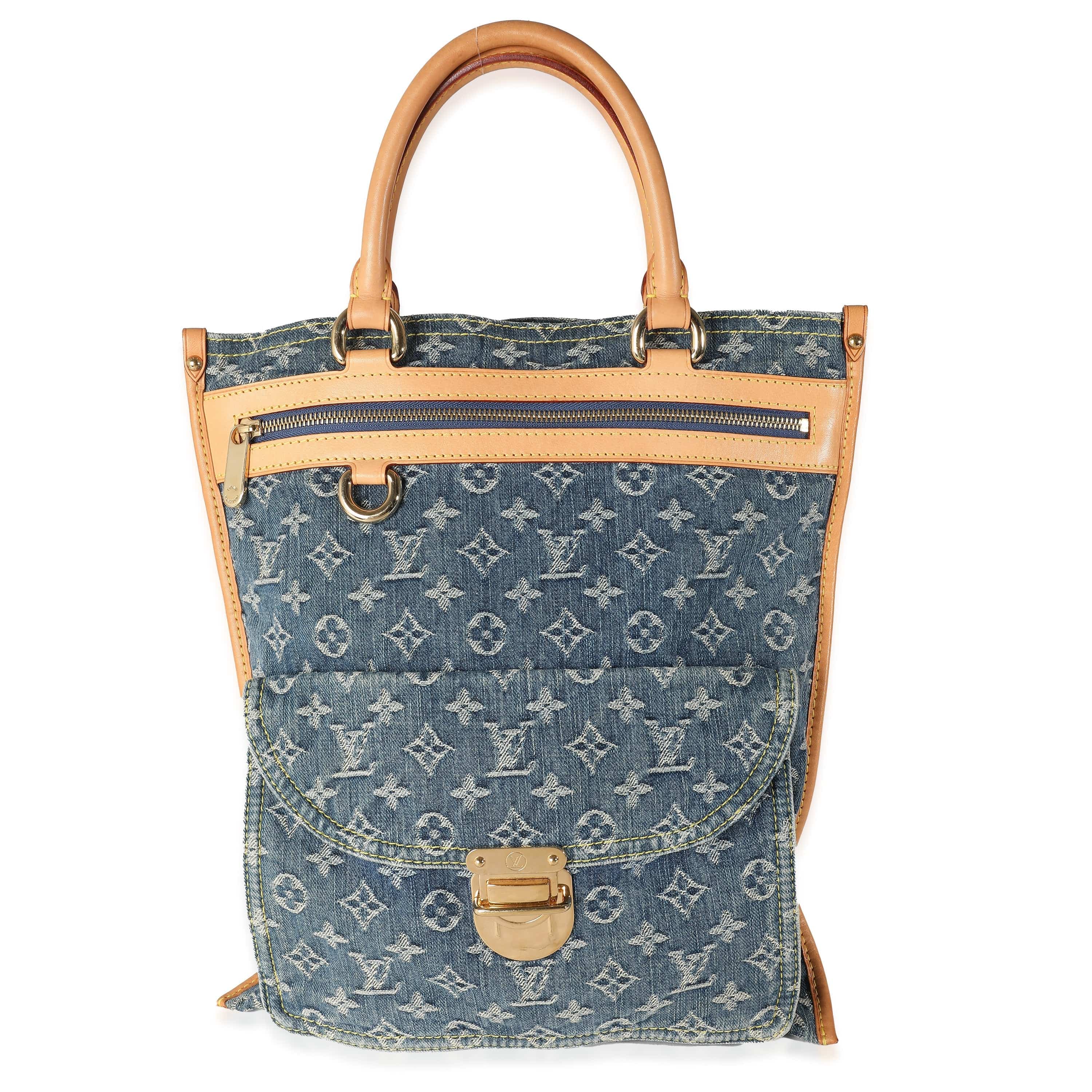 Louis Vuitton Louis Vuitton Blue Monogram Denim Sac Plat