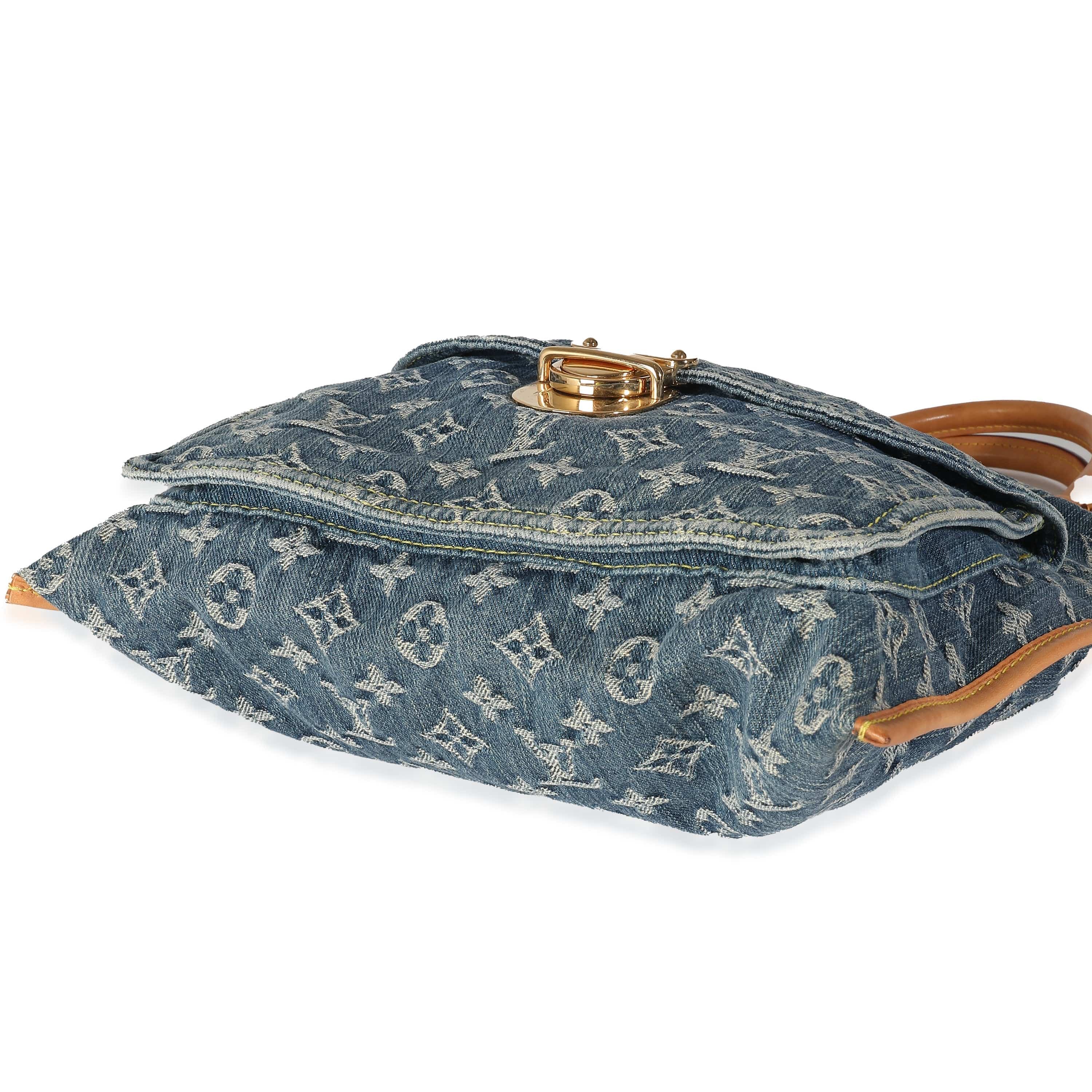 Louis Vuitton Louis Vuitton Blue Monogram Denim Sac Plat