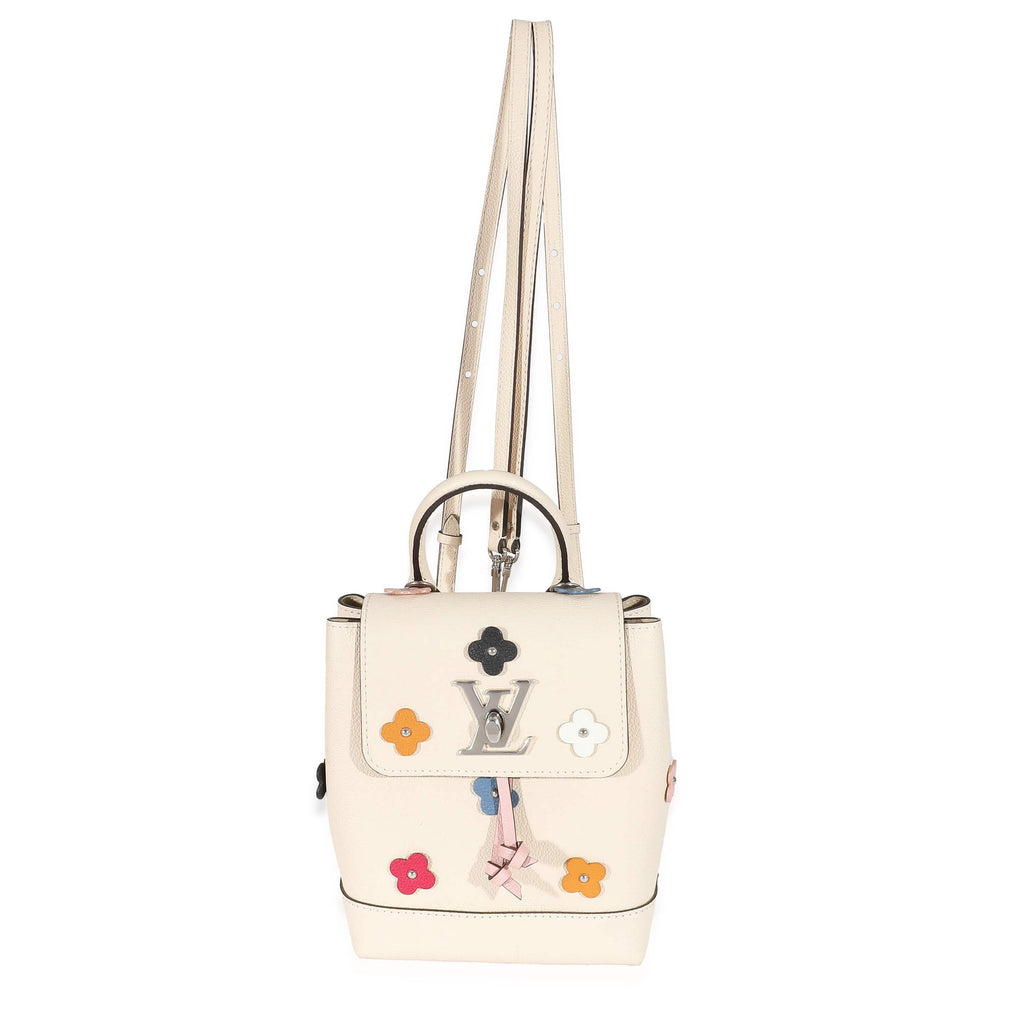 Louis Vuitton Creme Calfskin Mechanical Flower Lockme Mini Backpack –  LuxuryPromise