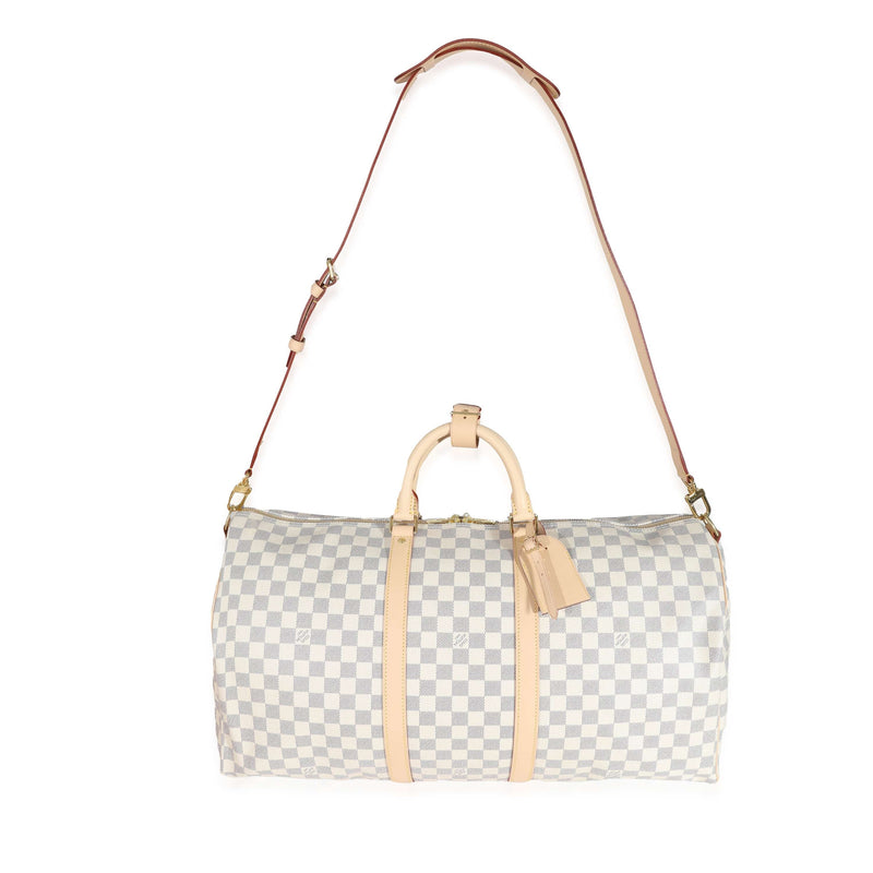 Louis Vuitton Keepall Bandouliere Bag Damier 55 White
