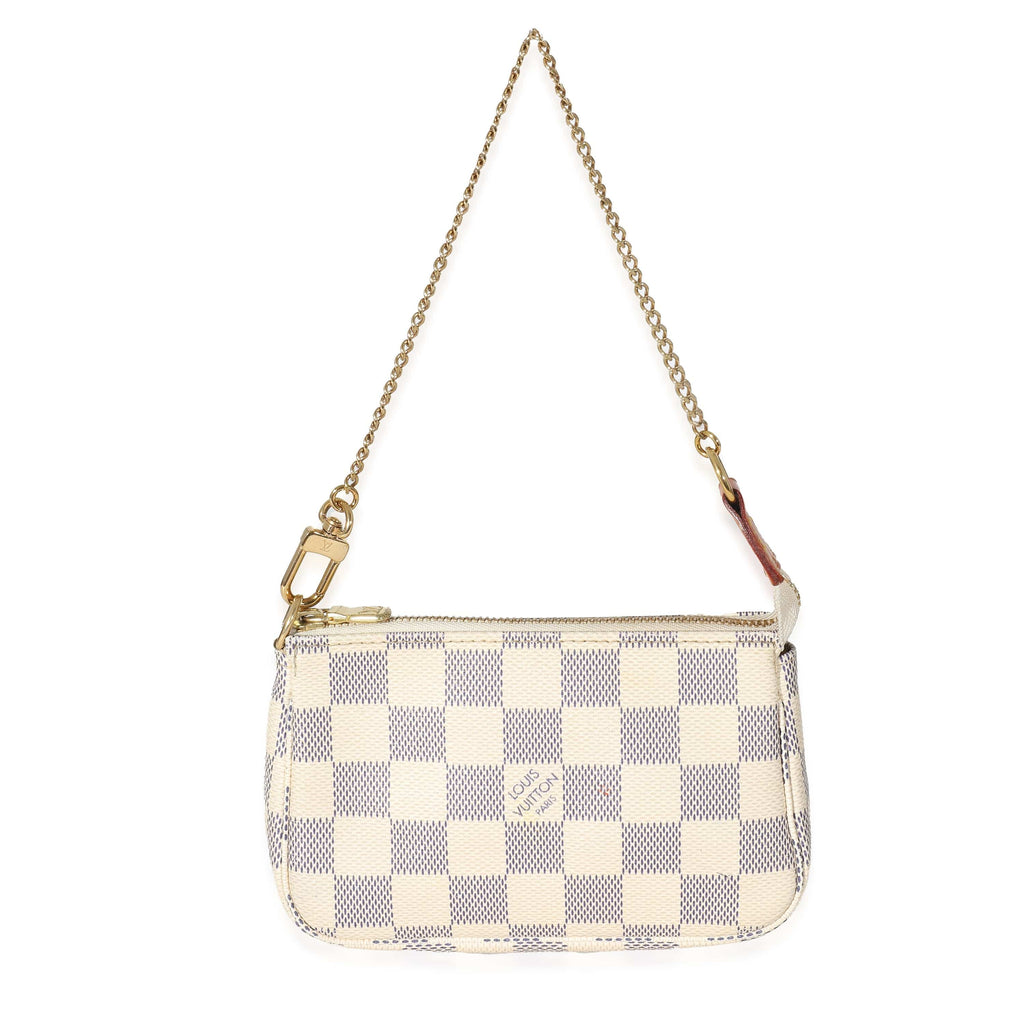 Louis Vuitton Pochette Accessories Damier Azur White