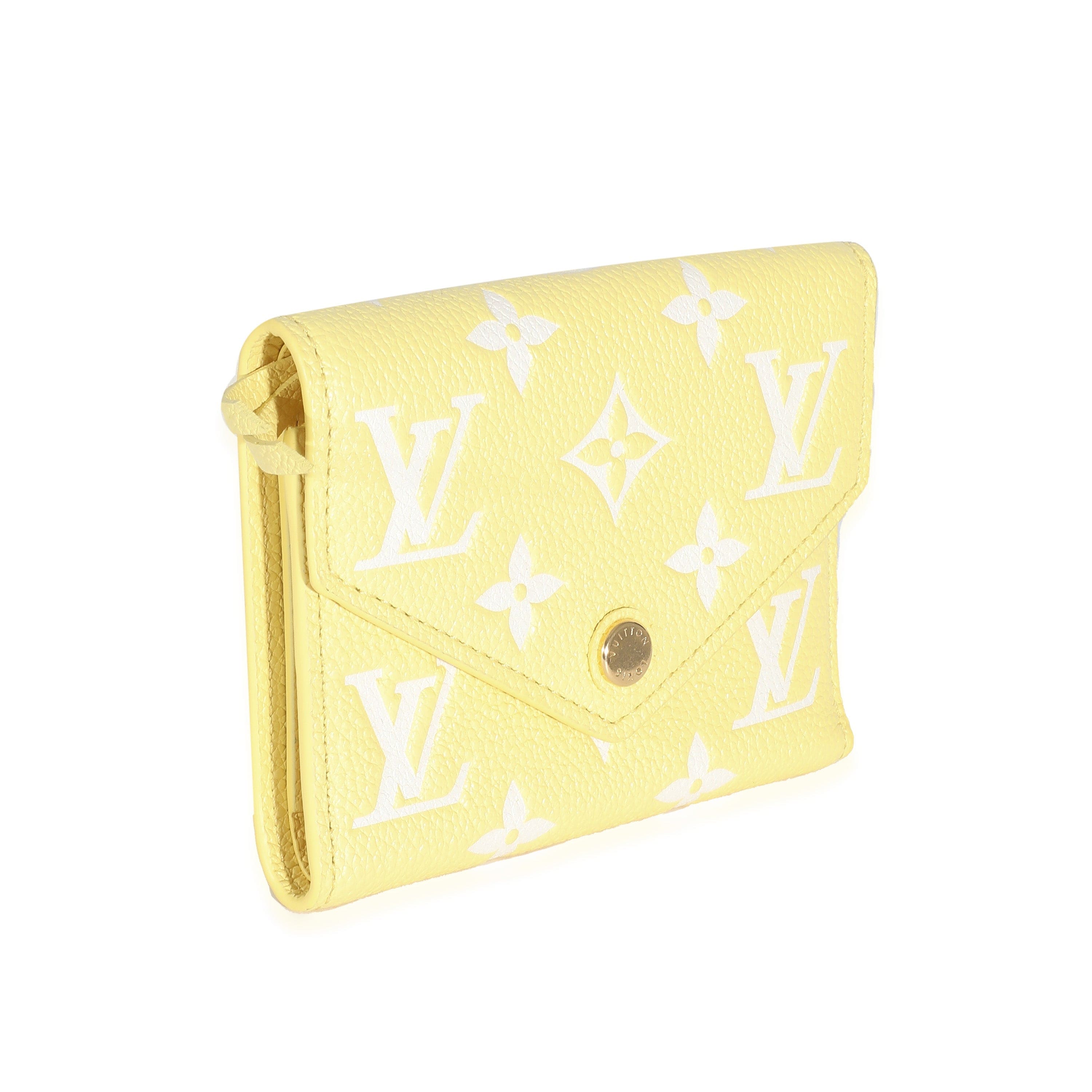 Louis Vuitton Louis Vuitton Lemon Curd Monogram Empreinte Victorine Wallet