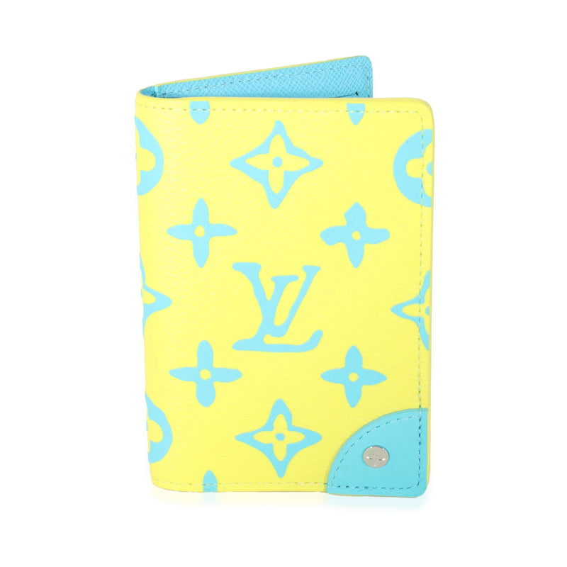 NWT Louis Vuitton Yellow Playground Monogram Pocket Organizer Wallet  AUTHENTIC