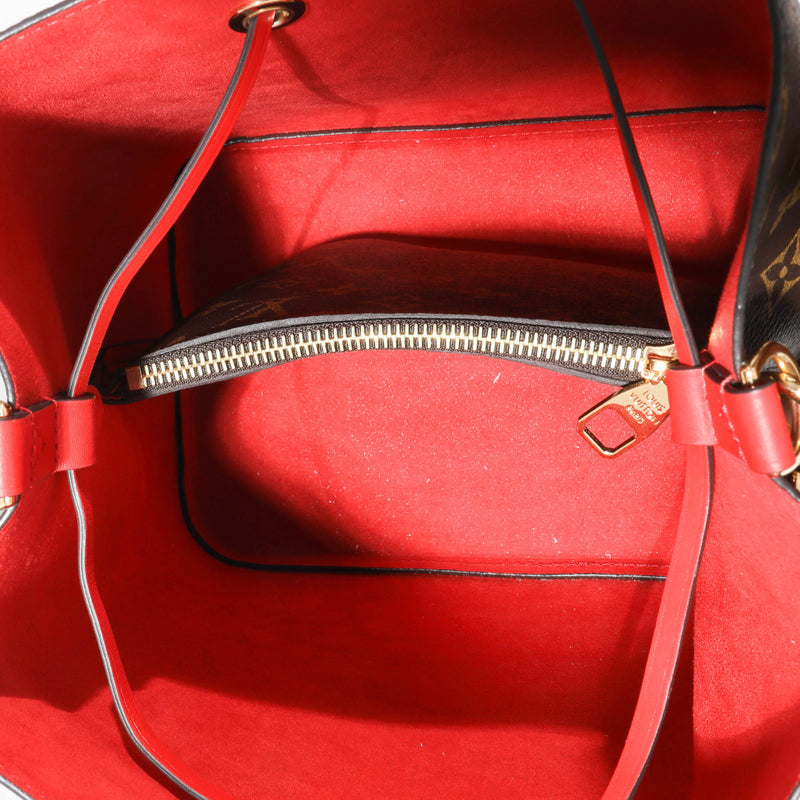 Louis Vuitton NeoNoe Poppy Red Monogram Canvas Shoulder Bag