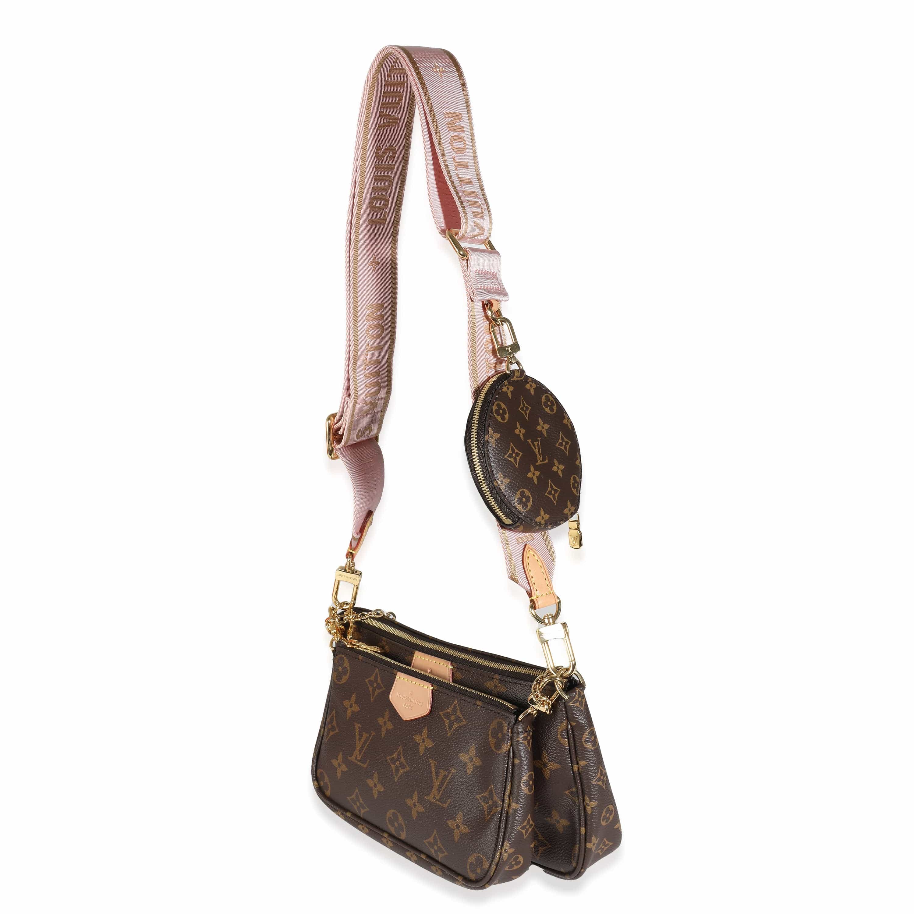 Louis Vuitton Louis Vuitton Rose Clair Monogram Canvas Multi Pochette Accessoires