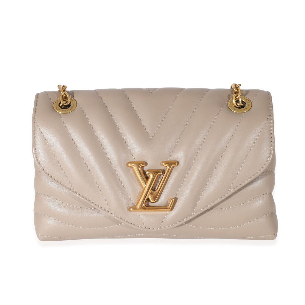 LOUIS VUITTON White New Wave Calfskin Leather Chain Bag MM