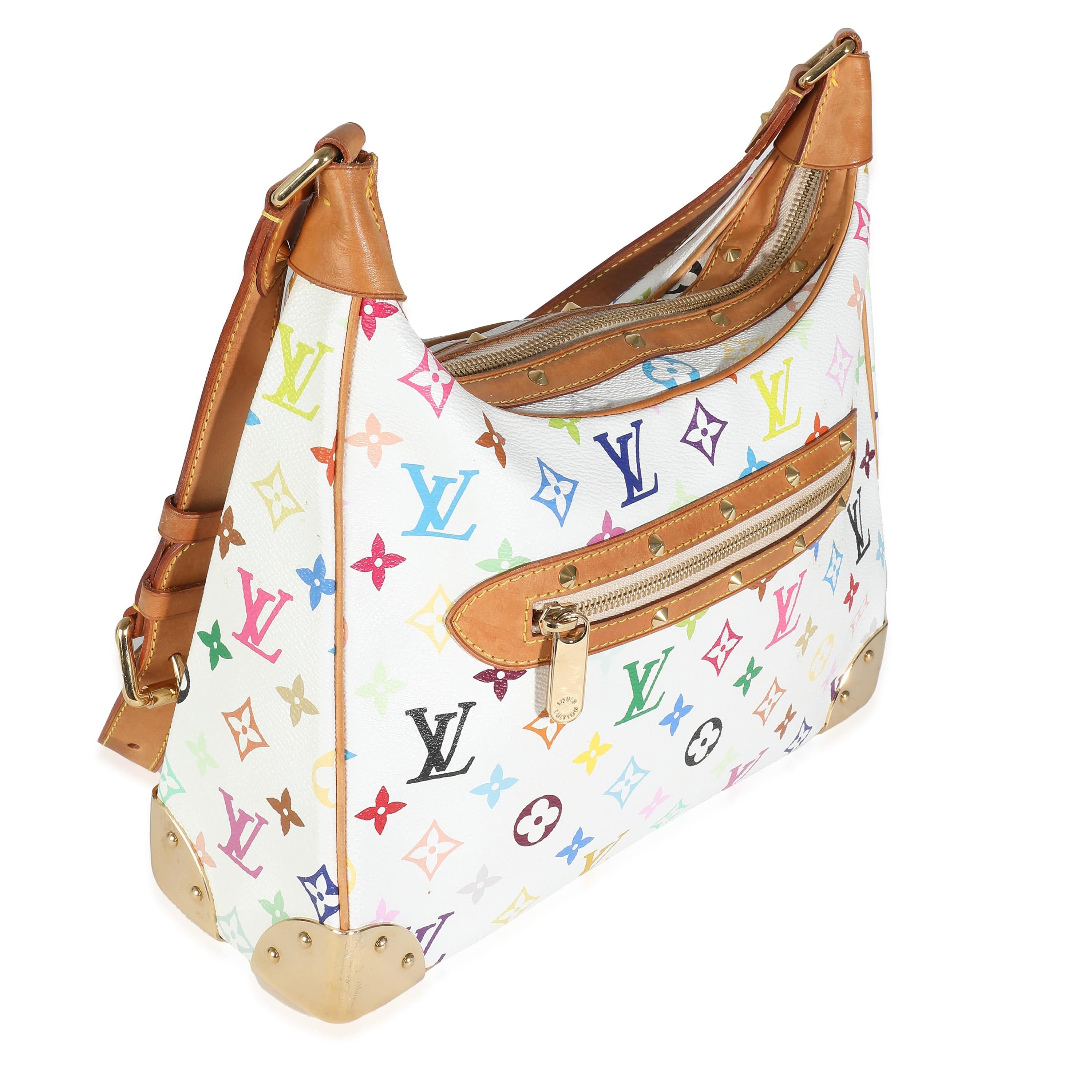 Louis Vuitton Louis Vuitton White Monogram Multicolore Canvas Boulogne