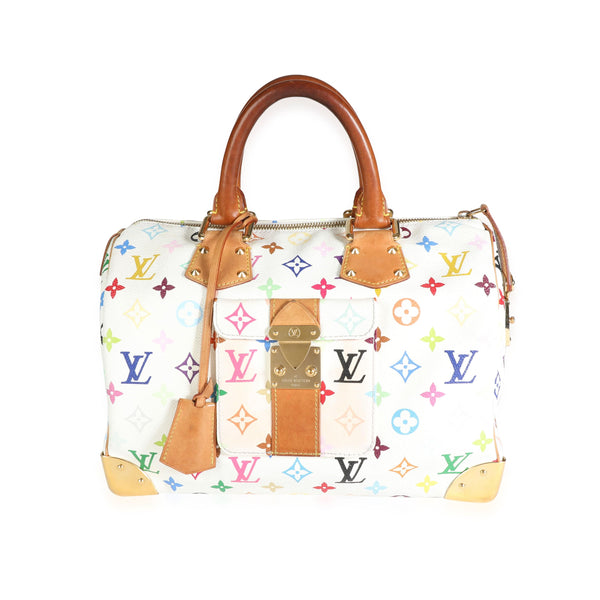 Louis Vuitton White Speedy Multicolor Monogram Bag – Bagaholic