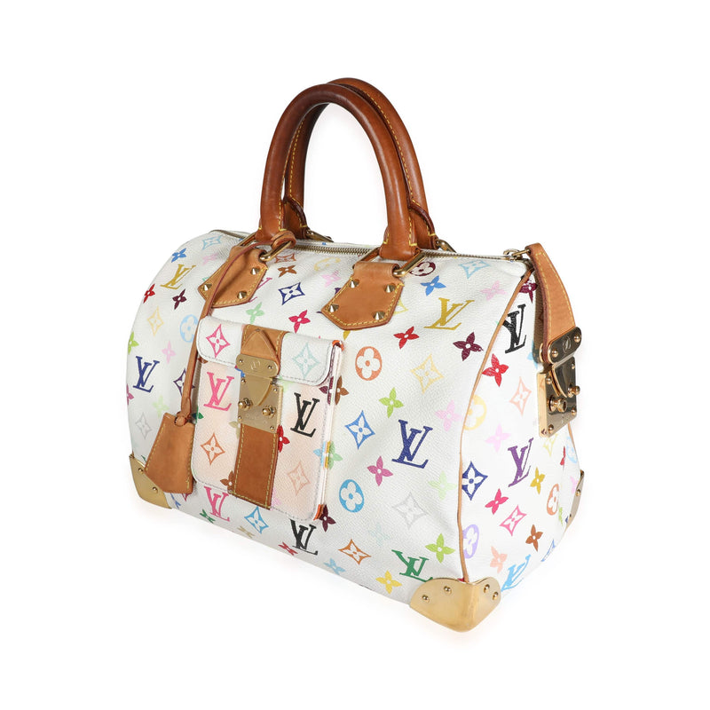 Louis Vuitton Speedy 30 Hand Bag Sp0034 Blanc Monogram Multi Color