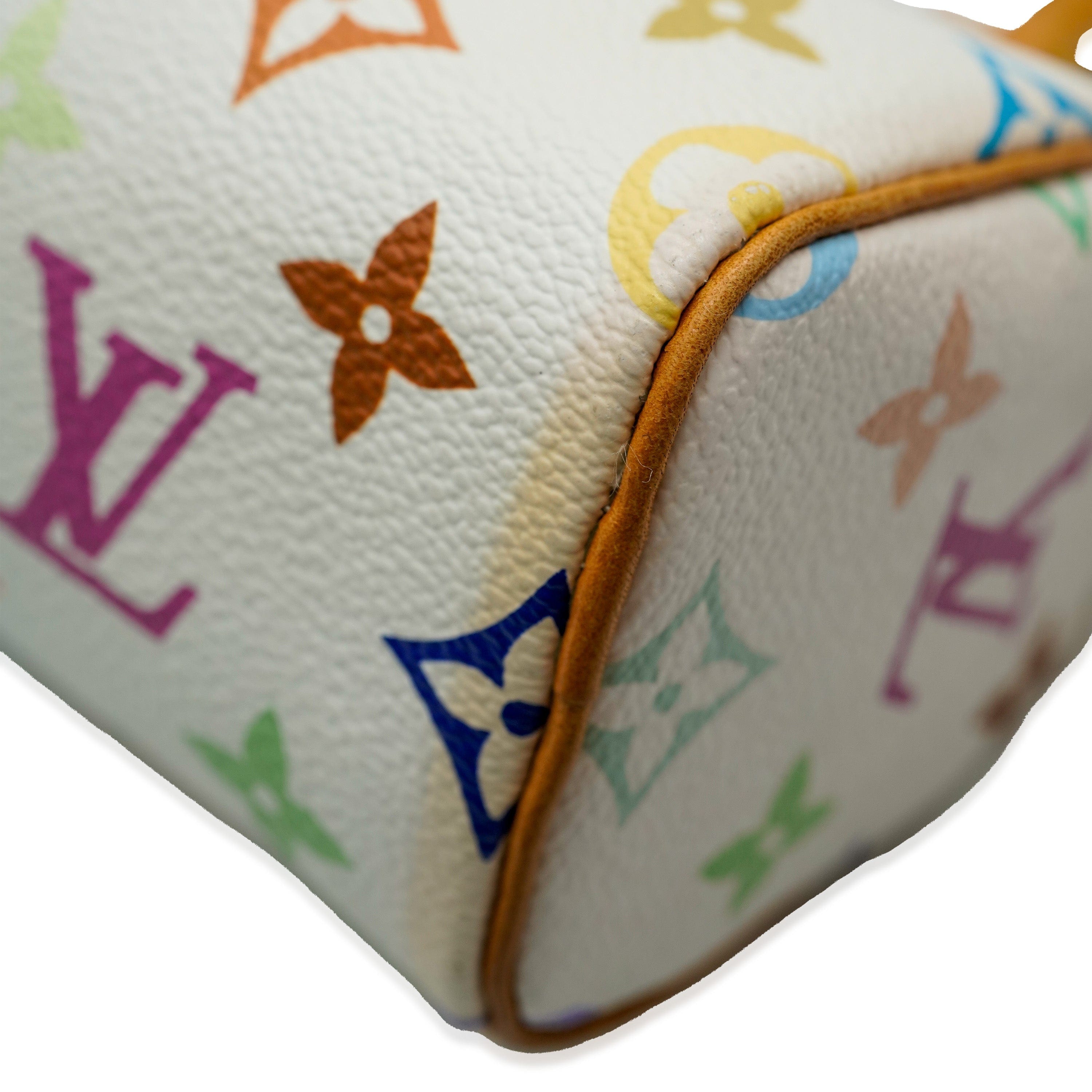 Louis Vuitton Louis Vuitton x Murakami White Monogram Multicolore Canvas Mini Sac HL Speedy