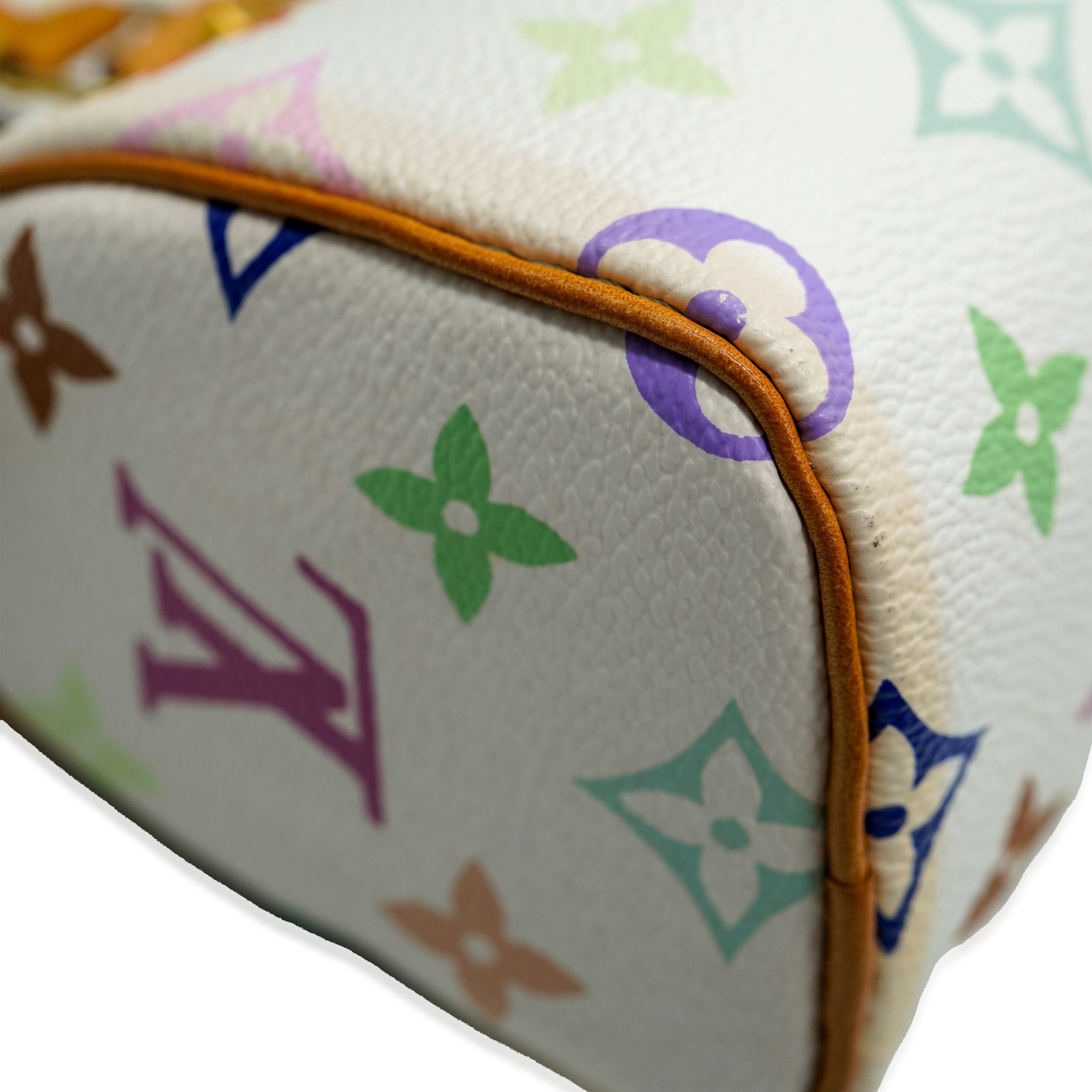 Louis Vuitton Louis Vuitton x Murakami White Monogram Multicolore Canvas Mini Sac HL Speedy