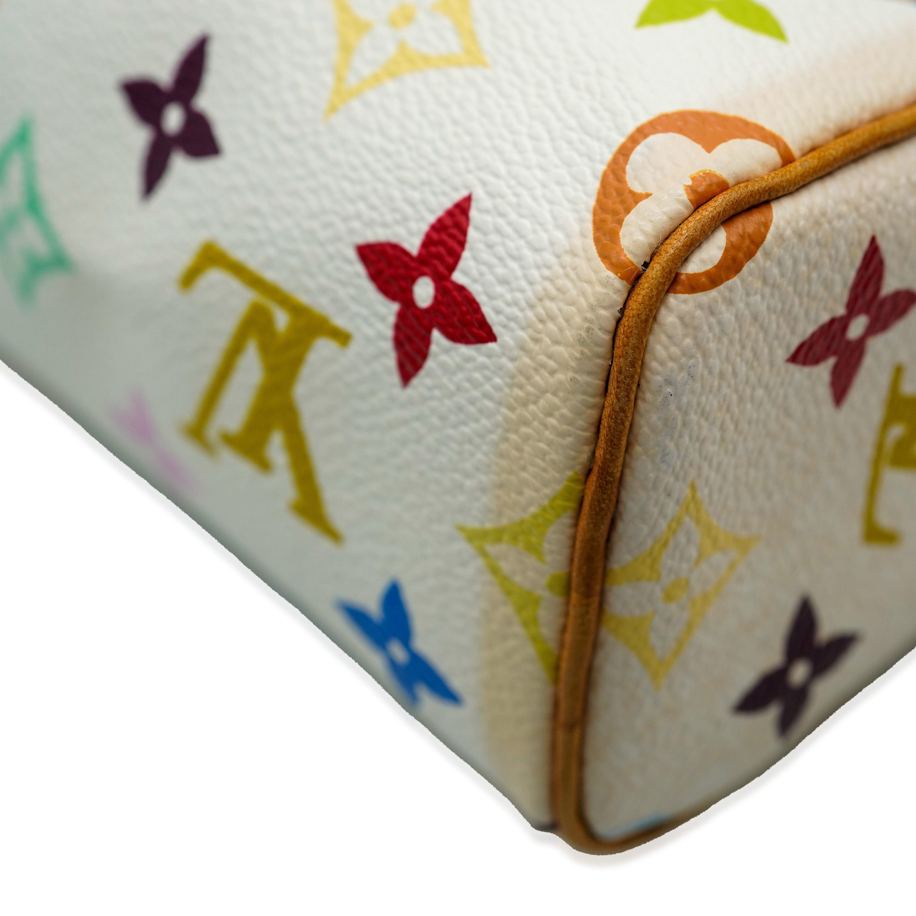 Louis Vuitton Louis Vuitton x Murakami White Monogram Multicolore Canvas Mini Sac HL Speedy