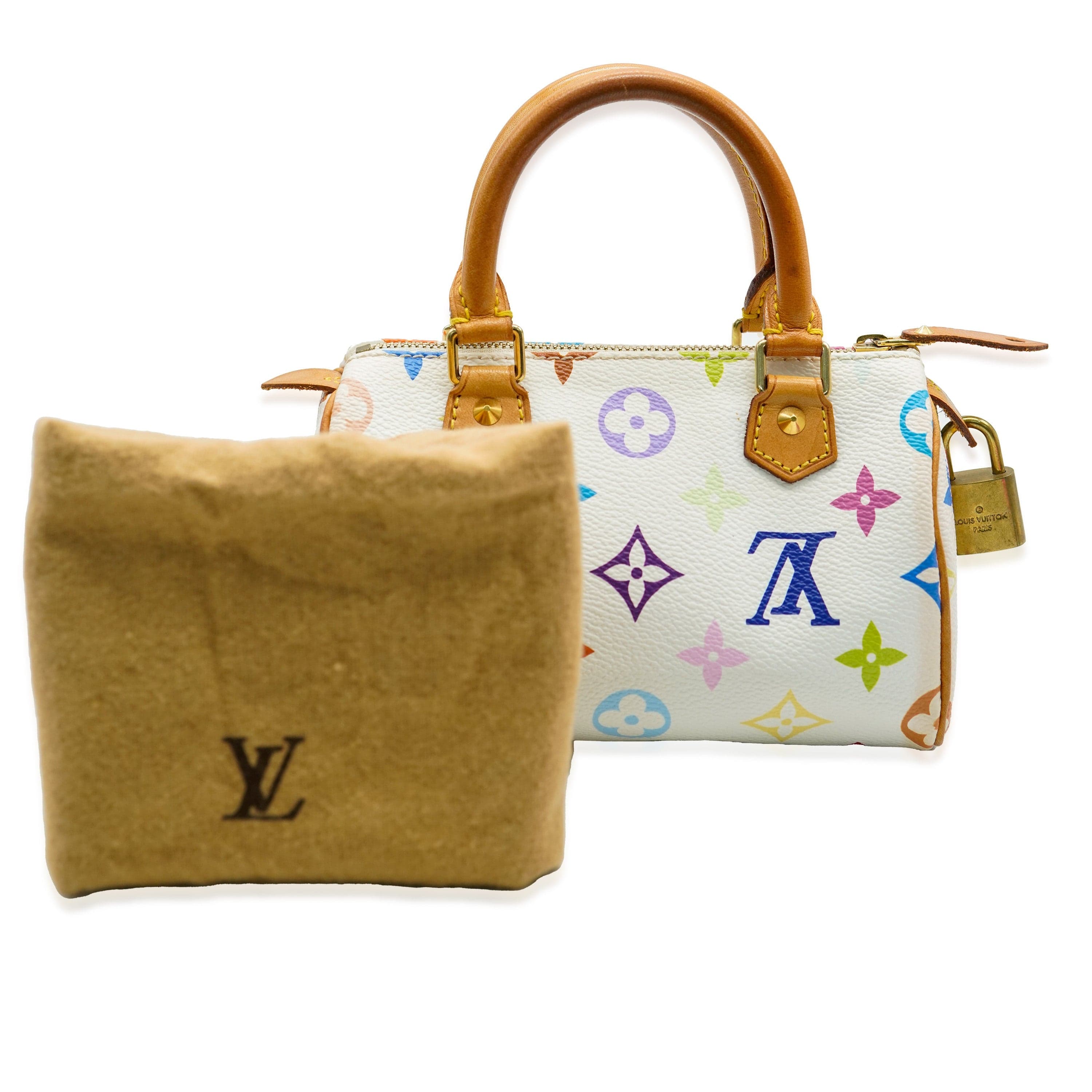 Louis vuitton multicolor mini sac hl speedy bag white online