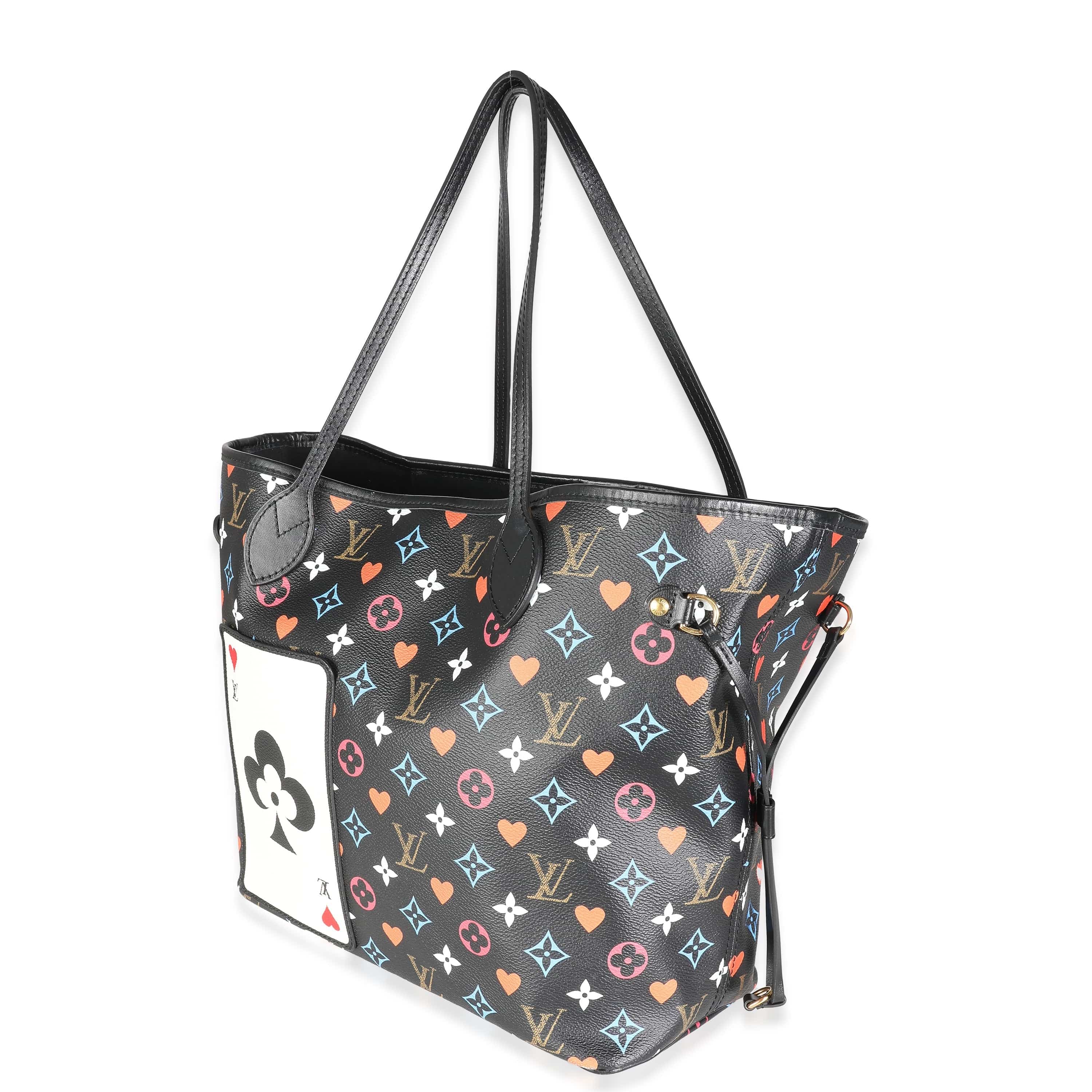 Louis Vuitton LV Black Monogram Multicolor Canvas Game On Neverfull MM