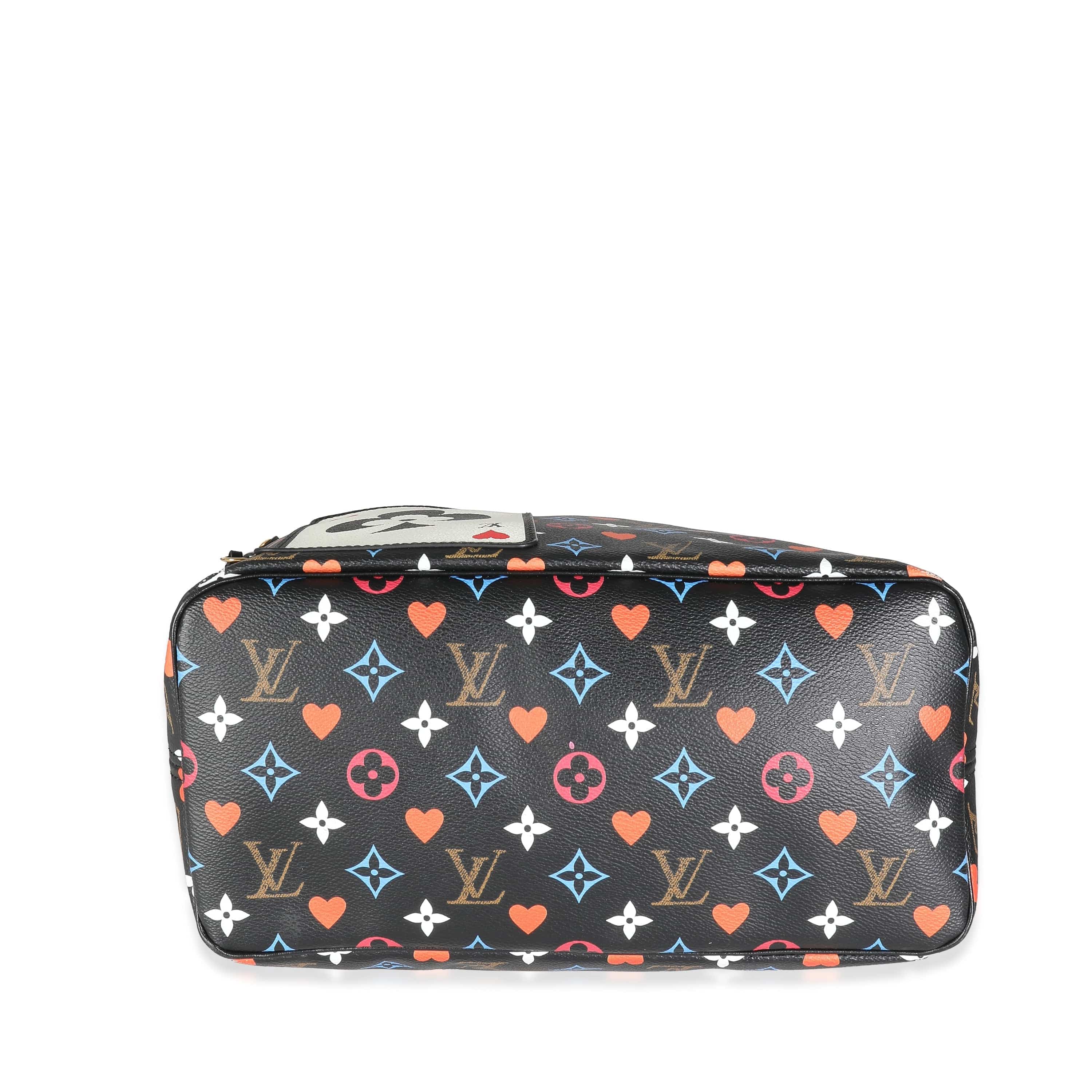 Louis Vuitton LV Black Monogram Multicolor Canvas Game On Neverfull MM