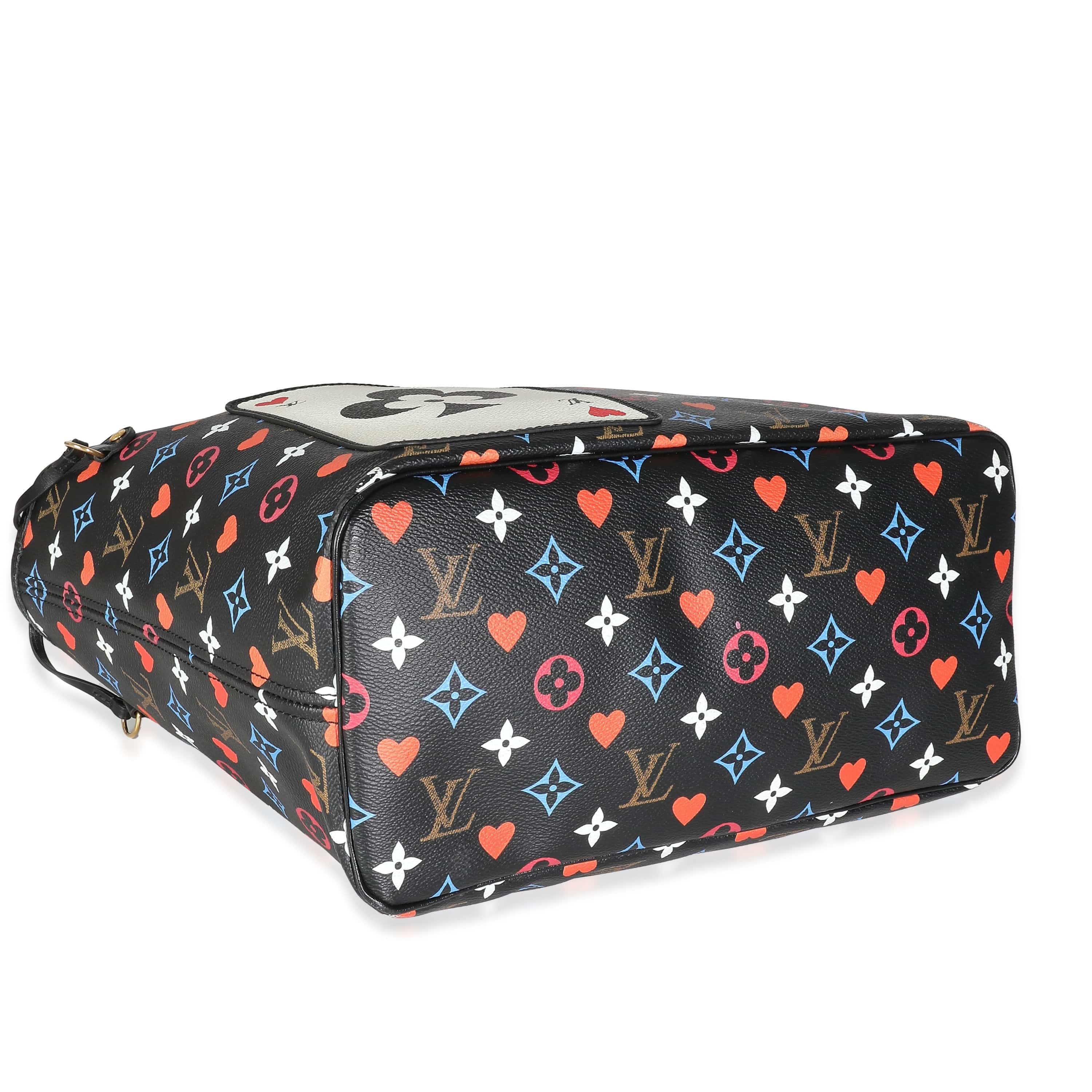 Louis Vuitton LV Black Monogram Multicolor Canvas Game On Neverfull MM