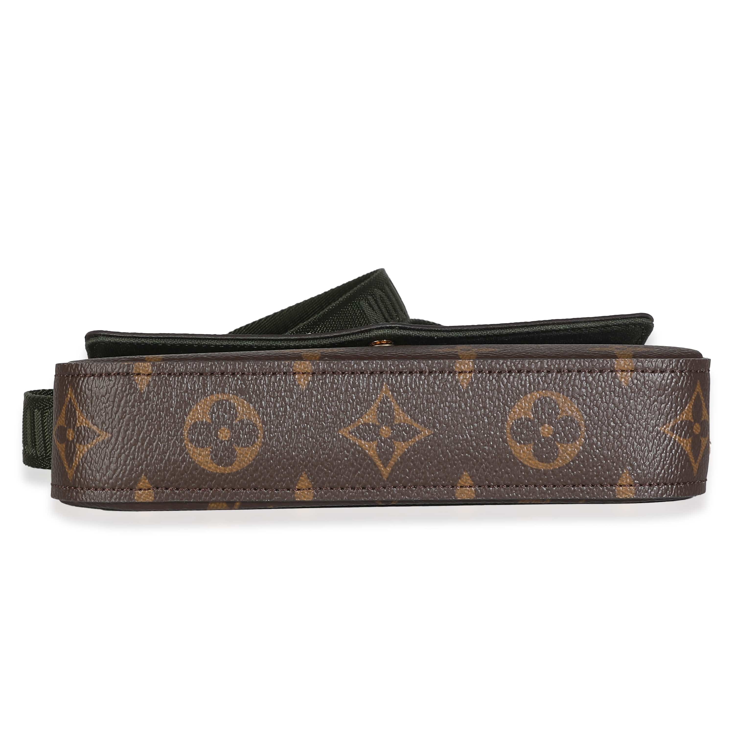 Louis Vuitton LV Khaki Monogram Canvas Felicie Strap & Go