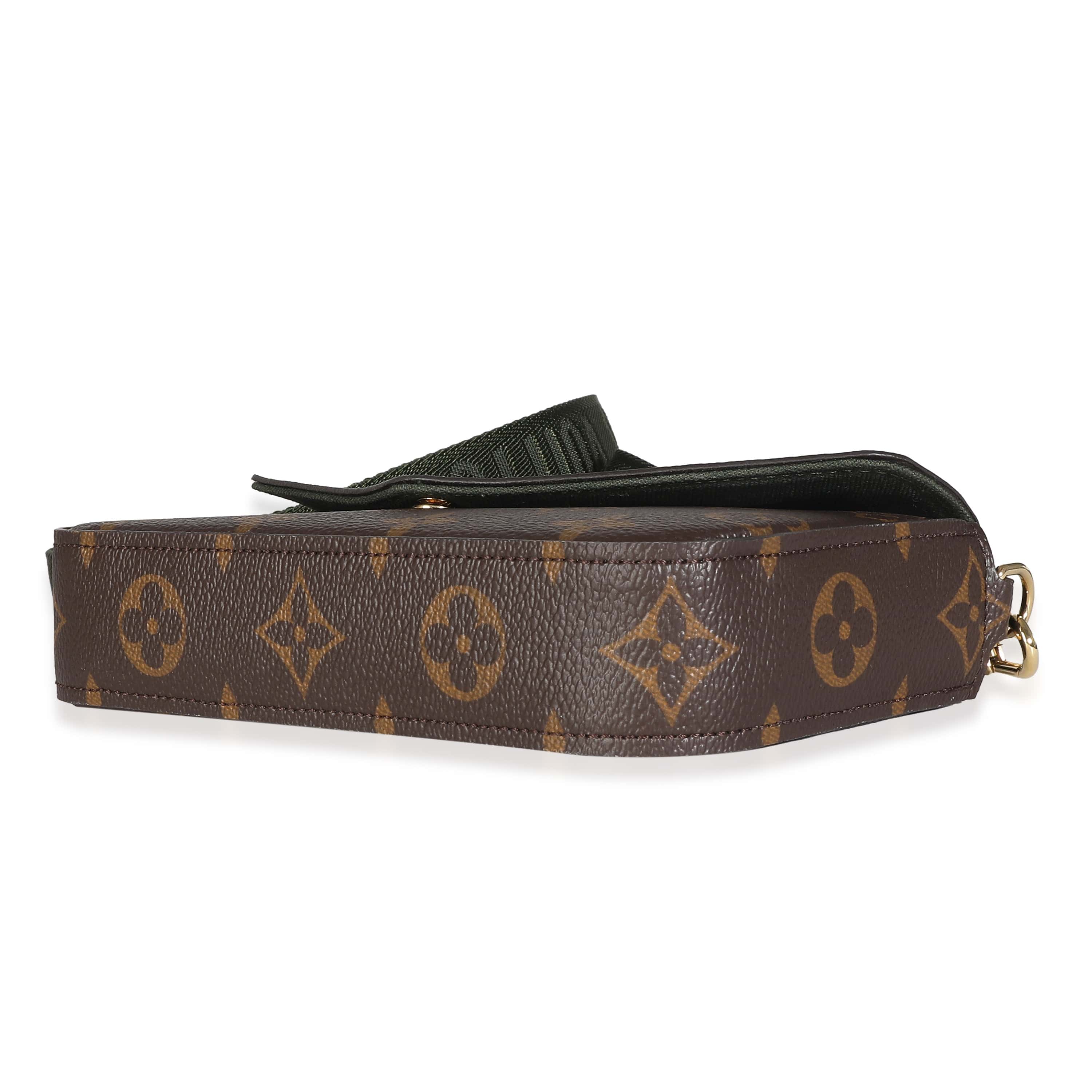 Louis Vuitton LV Khaki Monogram Canvas Felicie Strap & Go