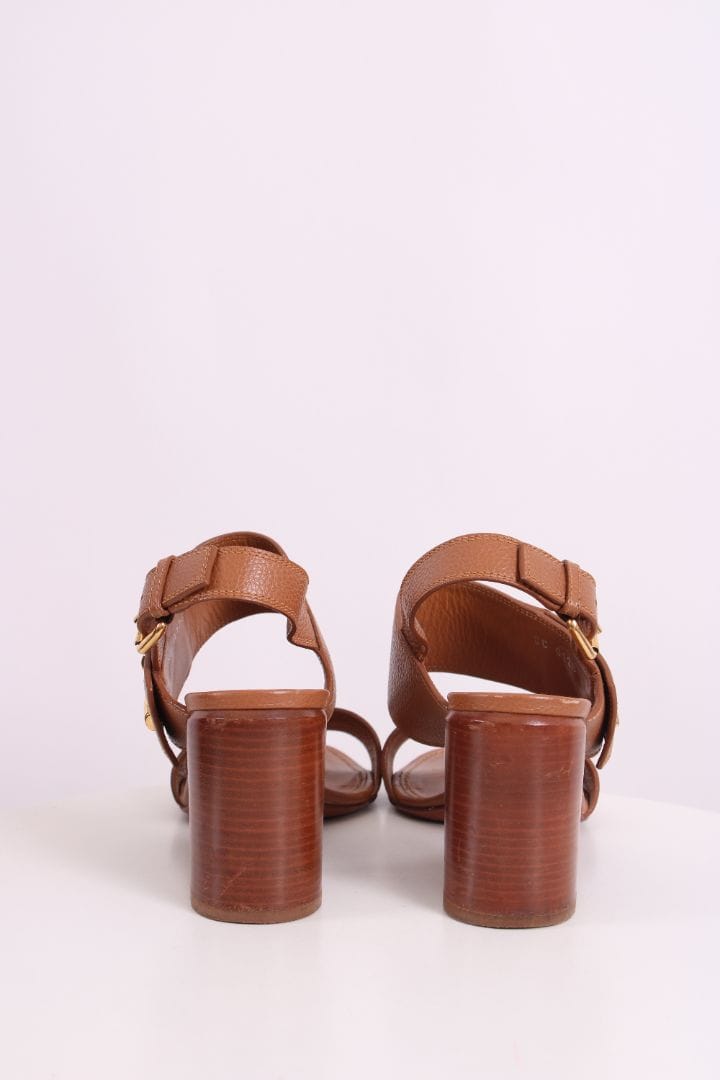 Louis Vuitton Louis Vuitton Horizon Block Heels Tan 39