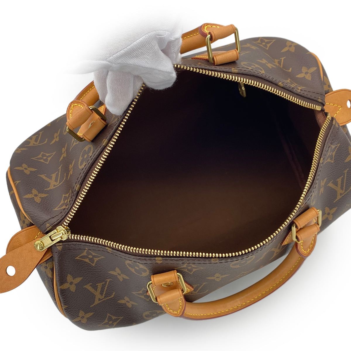 LOUIS VUITTON LOUIS VUITTON MONOGRAM SPEEDY 30 HAND BAG BROWN M41108 90298736