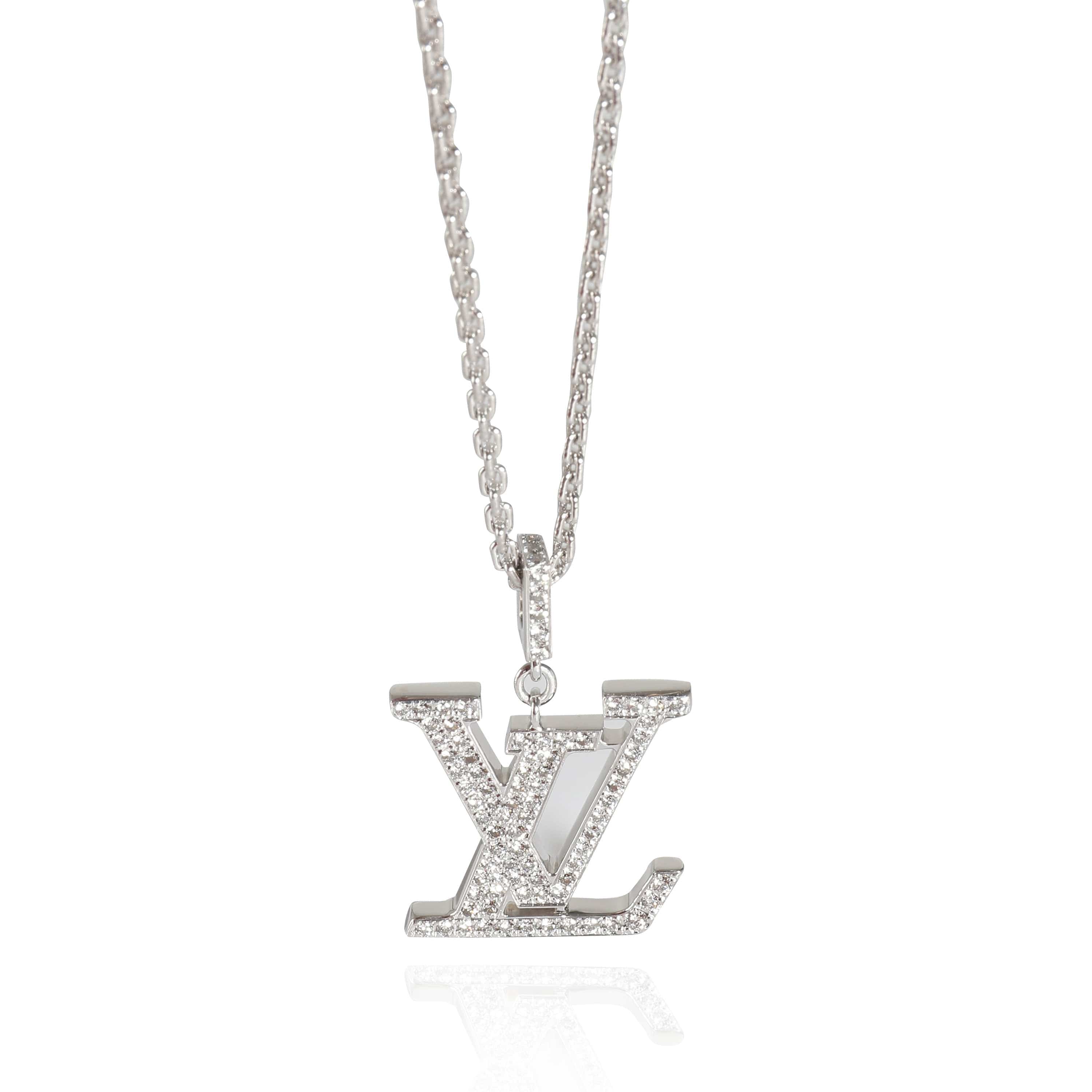 Louis Vuitton Idylle Blossom Pendant in 18k White Gold 0.3 CTW