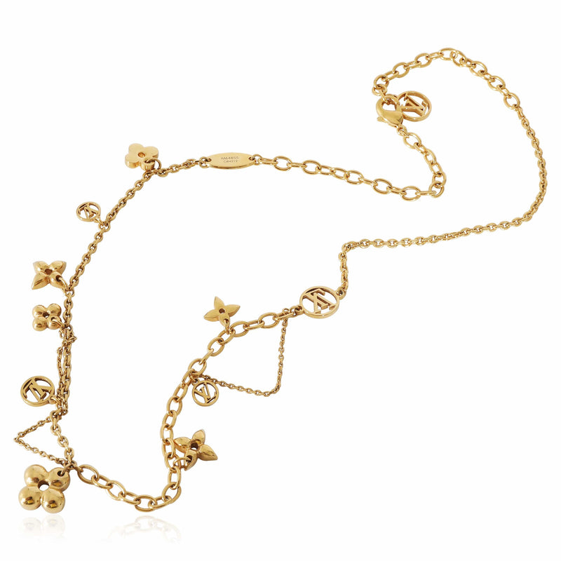 Gold-tone Louis Vuitton Blooming Supple necklace featuring