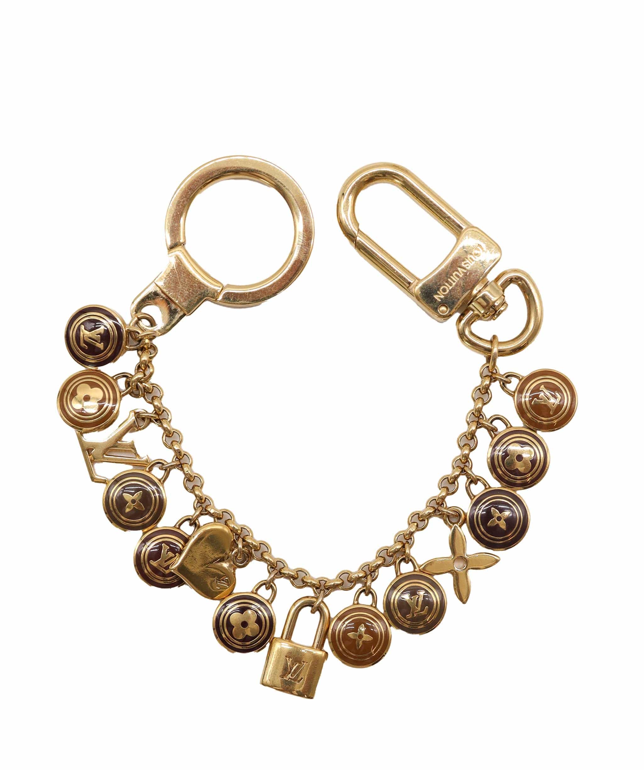 Louis Vuitton LOUIS VUITTON Porte Cles Chainne Pastille Bag Charm Gold M65386 LV Auth am1035g DXBV0119