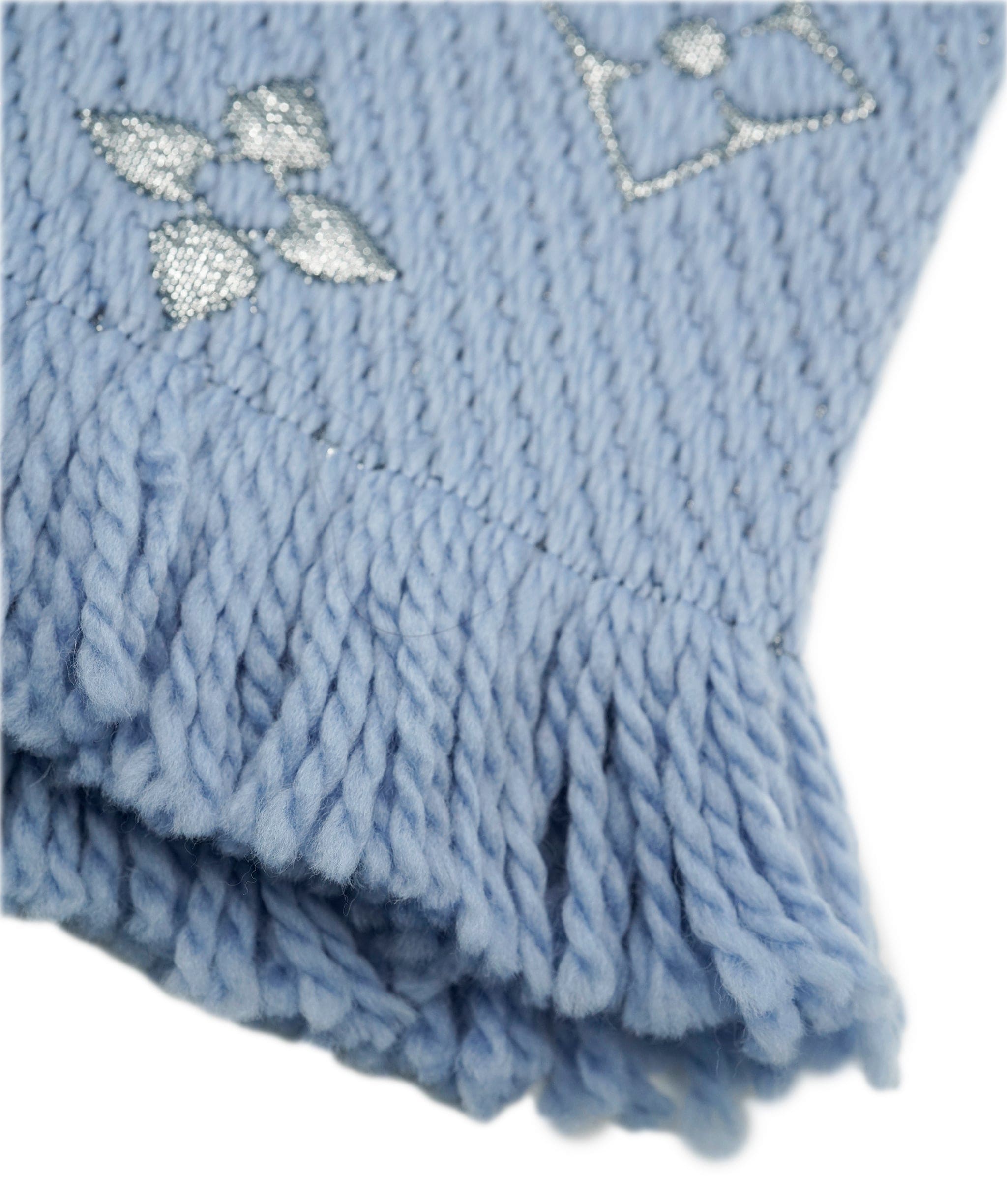 Louis Vuitton Louis Vuitton Blue Knit Scarf  ALC1139