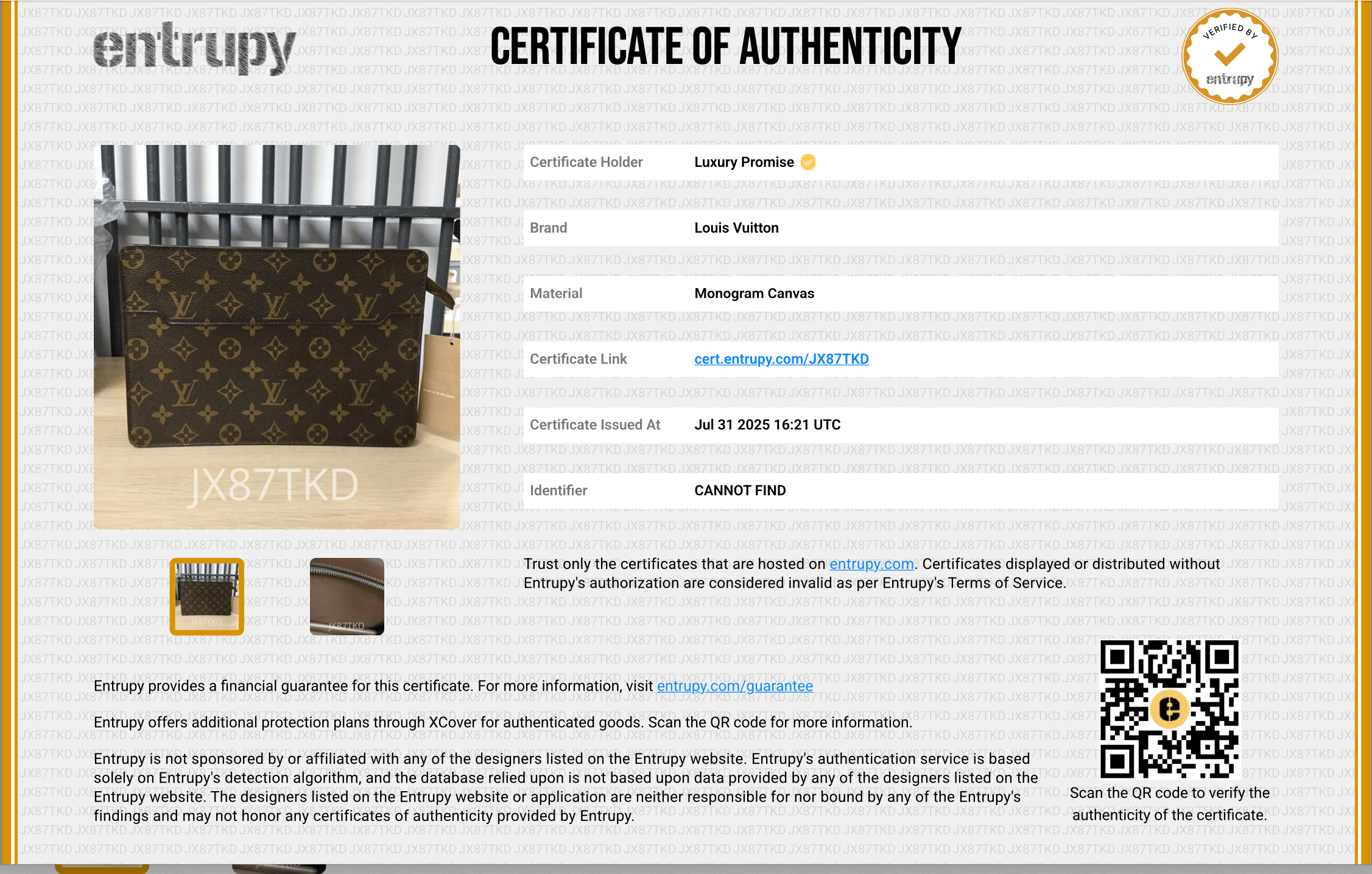 Louis Vuitton Louis Vuitton Monogram Logo Pouch With Zip  ALC2025