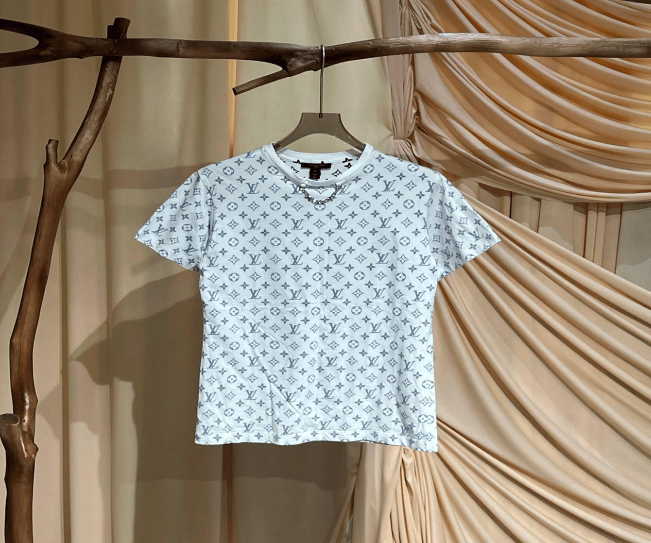 Louis Vuitton Louis Vuitton popular blue monogram short-sleeved shirt/Greatest size M/99% new/43034 SGC43034