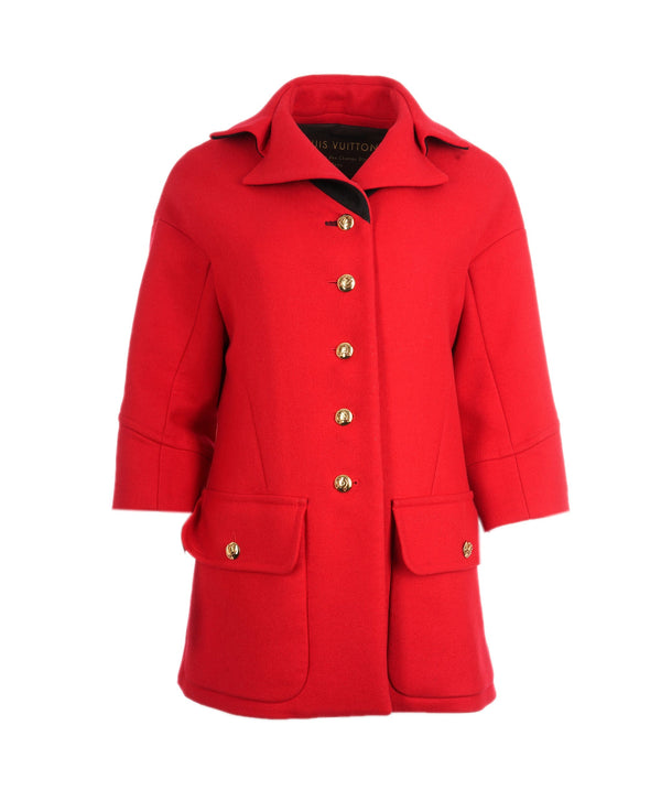 Louis Vuitton Louis vuitton red wool coat - AJC0516