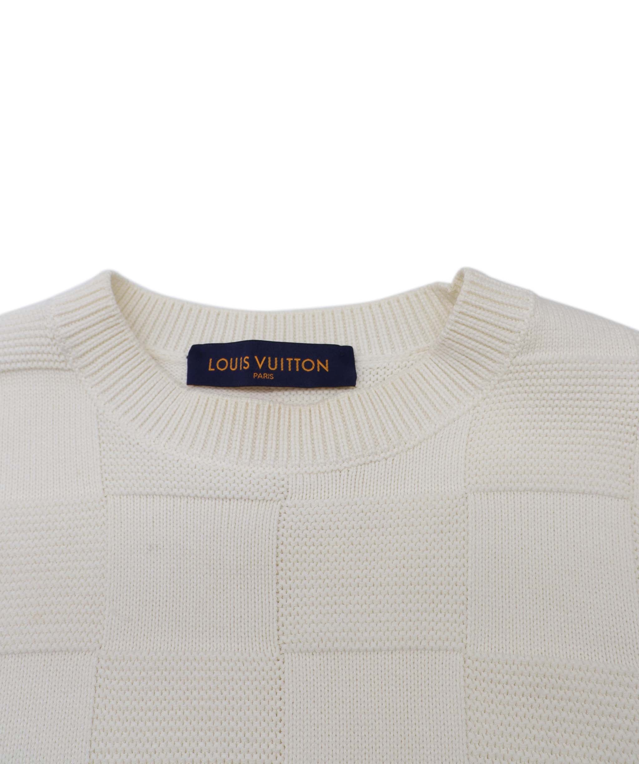 Louis Vuitton Louis Vuitton Sweater Cream Damier Size L SKC1857