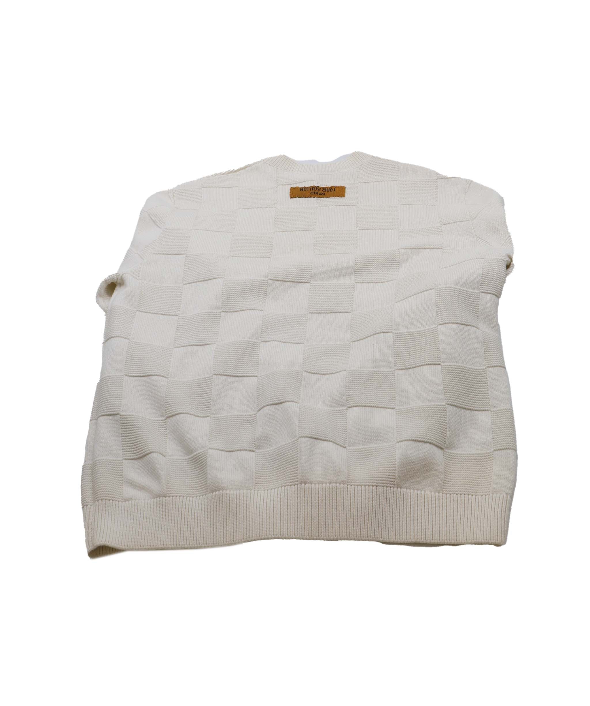 Louis Vuitton Louis Vuitton Sweater Cream Damier Size L SKC1857