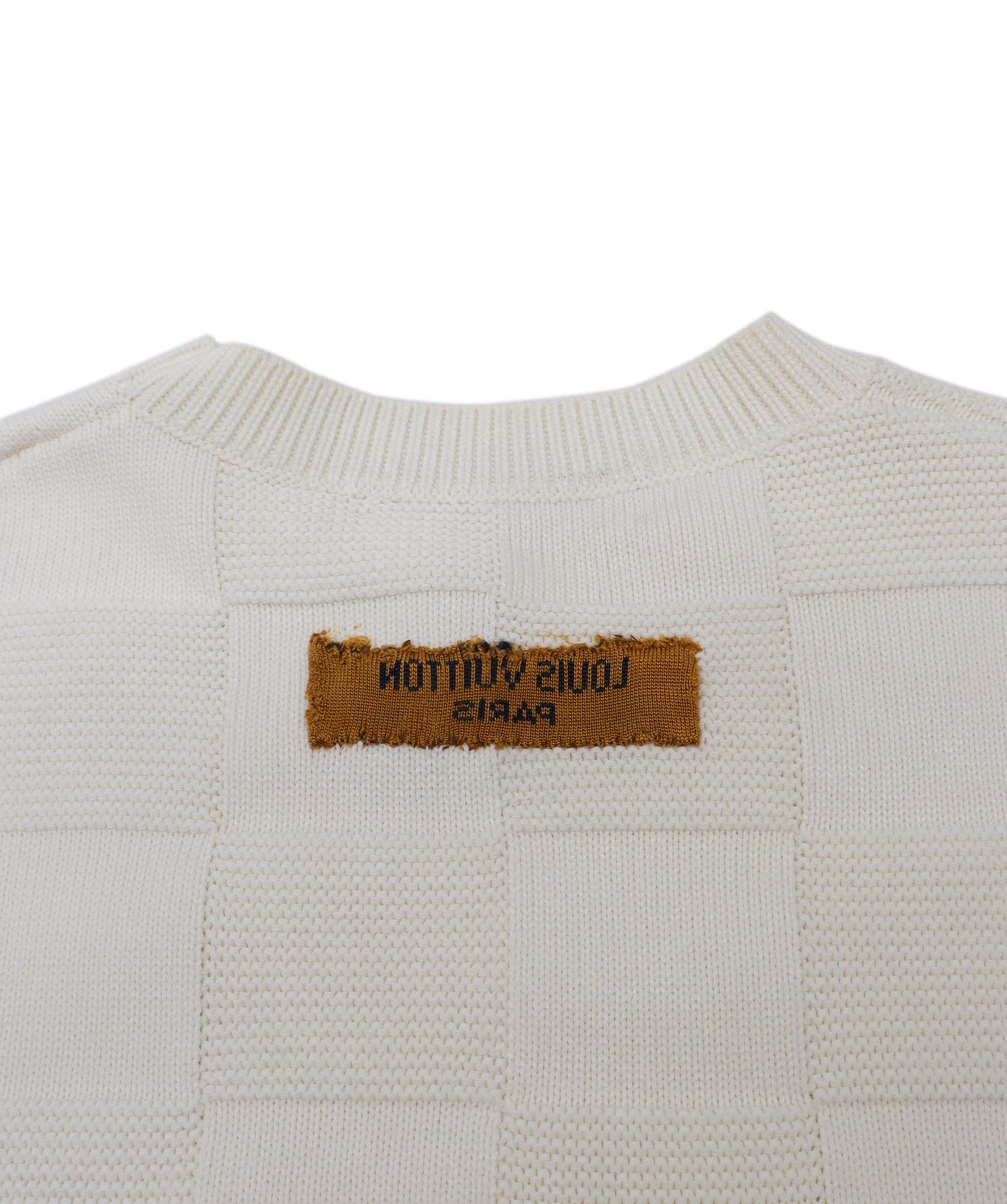 Louis Vuitton Louis Vuitton Sweater Cream Damier Size L SKC1857