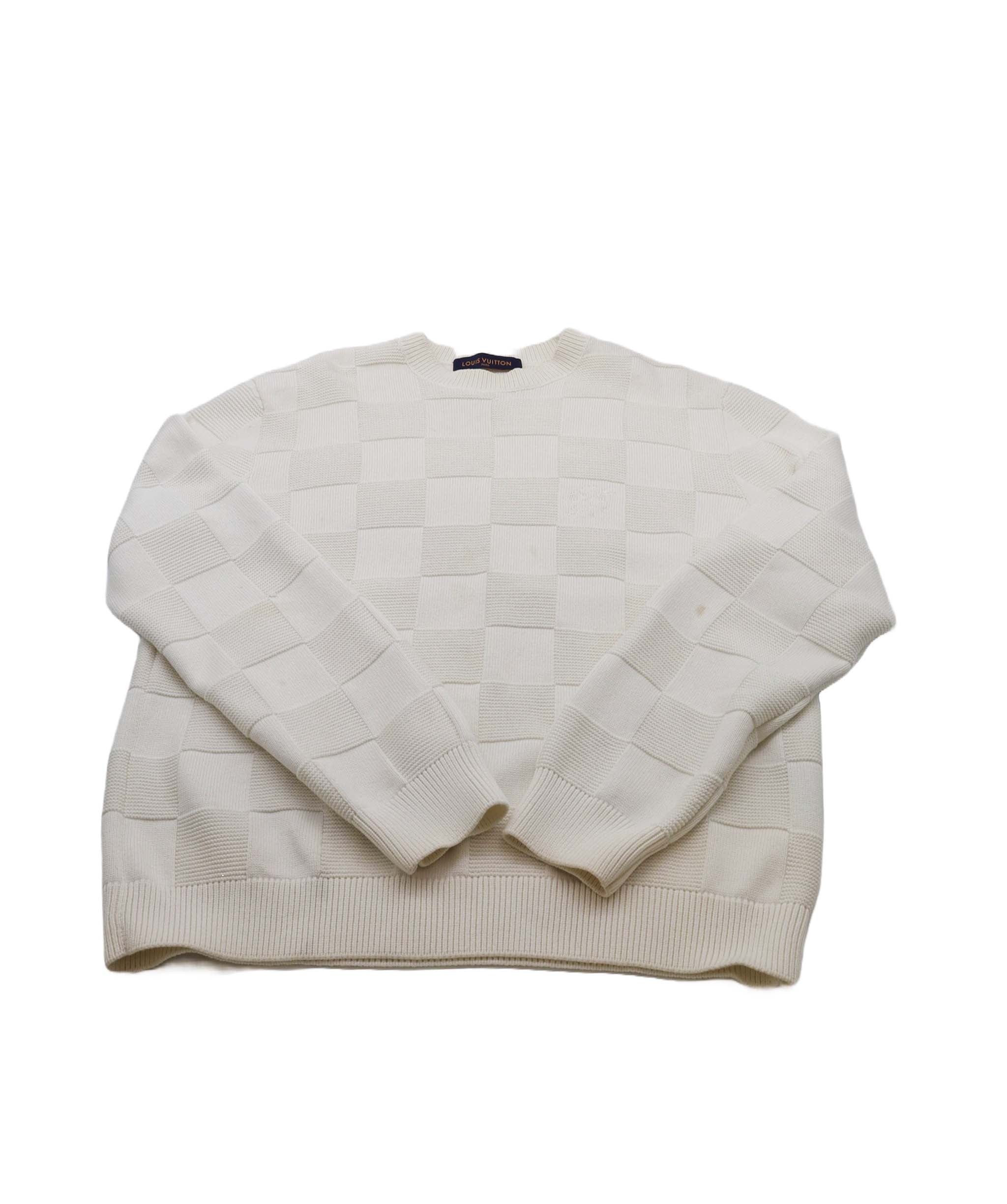 Louis Vuitton Louis Vuitton Sweater Cream Damier Size L SKC1857