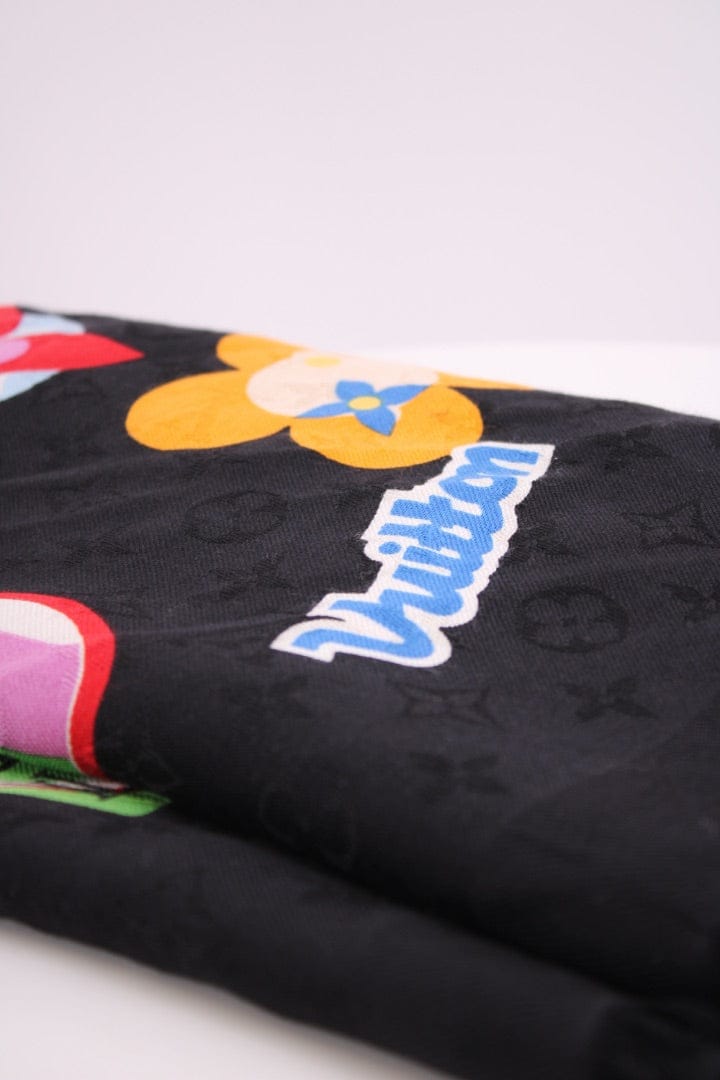 Louis Vuitton Louis Vuitton Monogram Stories Shawl Scarf Black