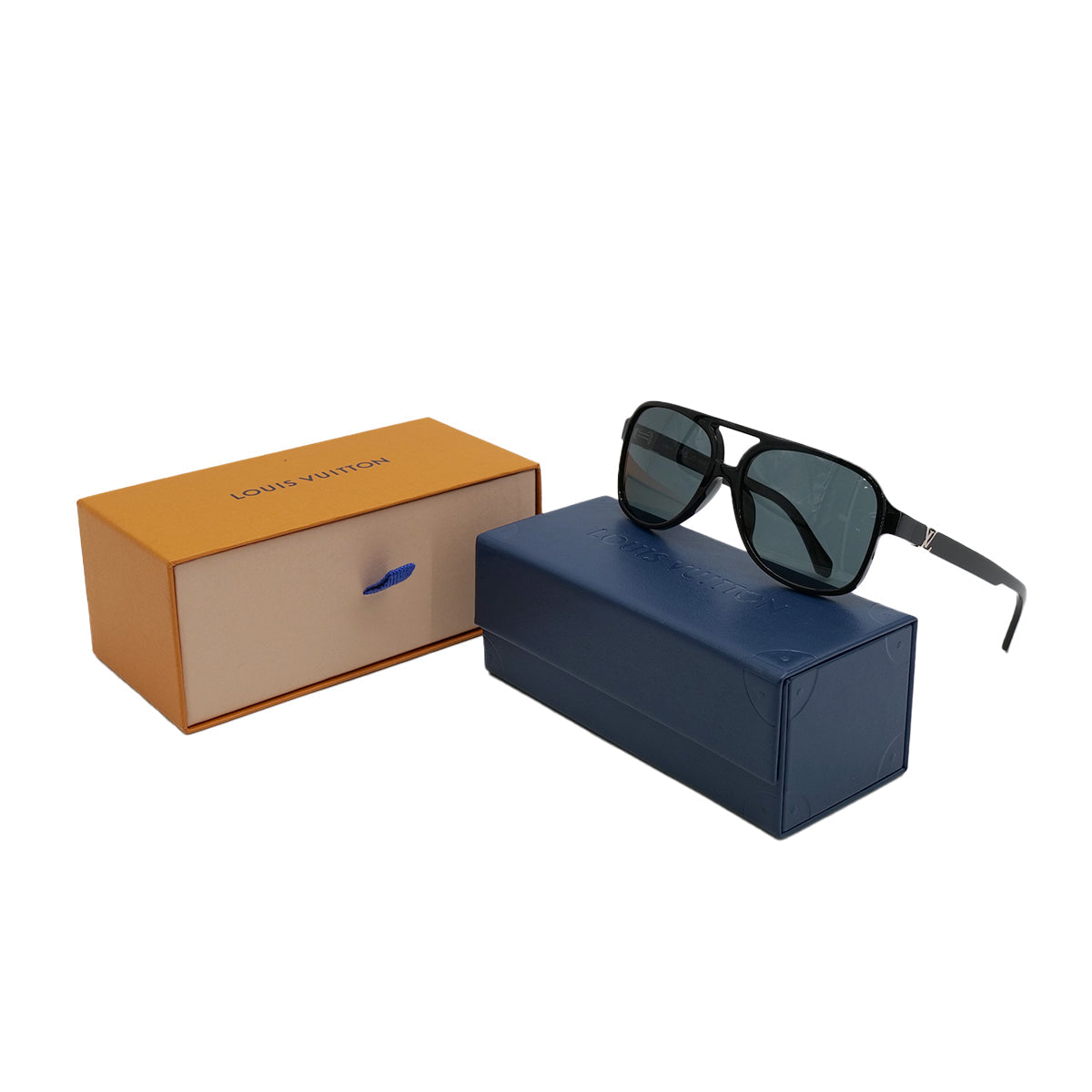 LOUIS VUITTON LV HIT PILOT SUNGLASSES BLACK SILVER EYEWEAR Z2866U 90313321