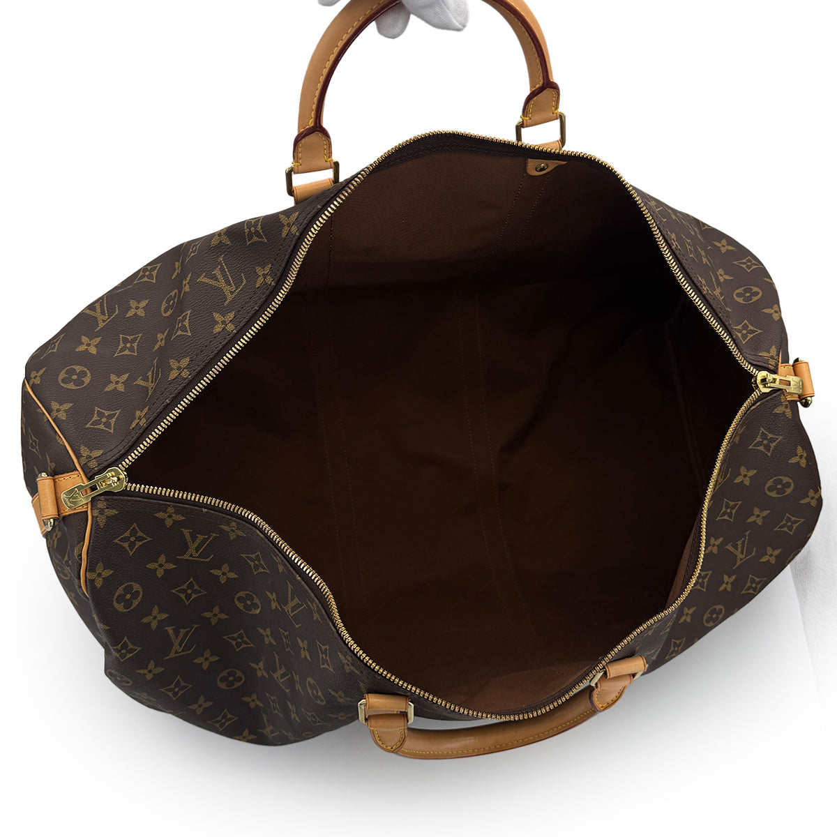 LOUIS VUITTON MONOGRAM KEEPALL BANDOULIERE 60 LUGGAGE BROWN M41412 90313528