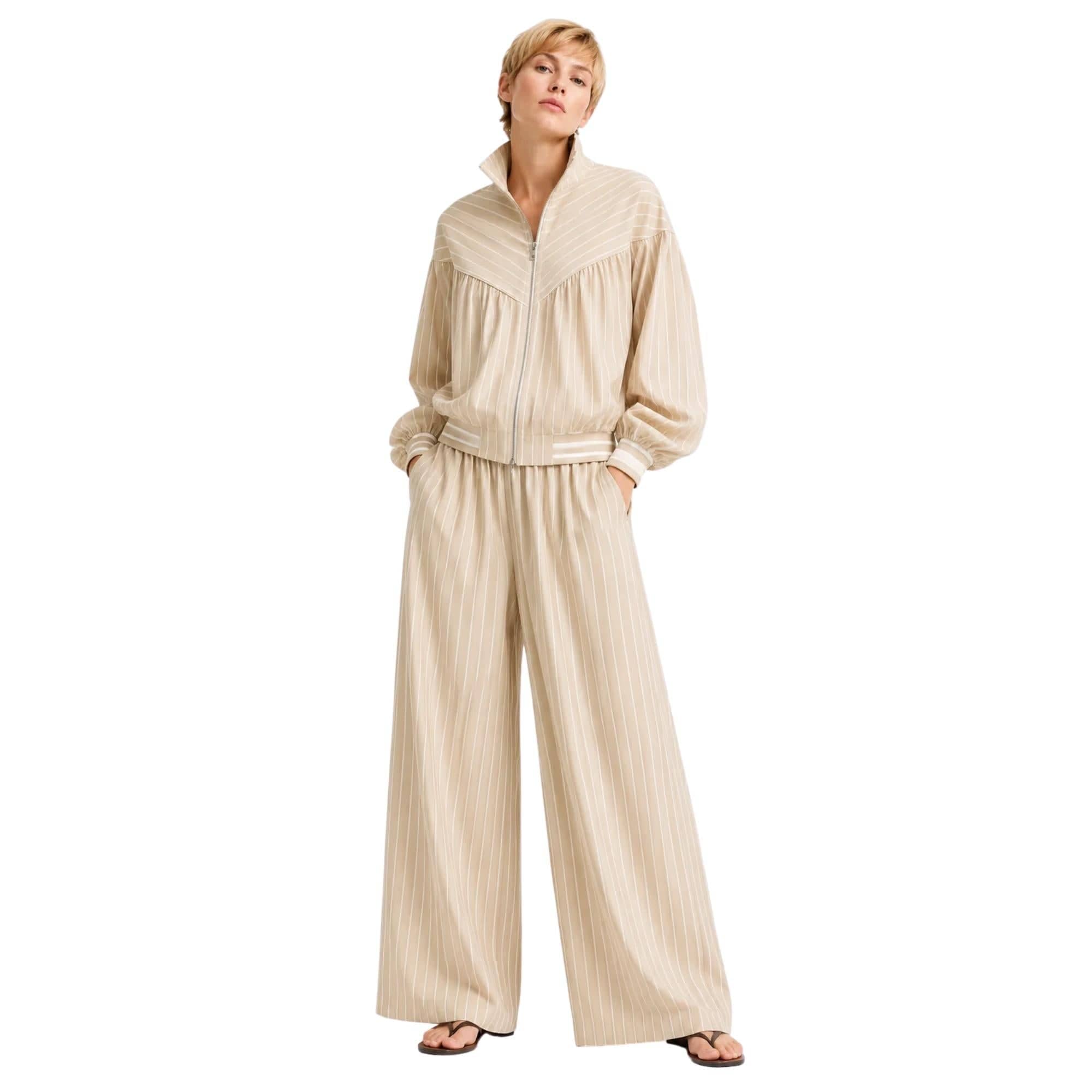 LU FASHION STRIPED SET تعيين (BOMBER & PANTS) “VERONA”