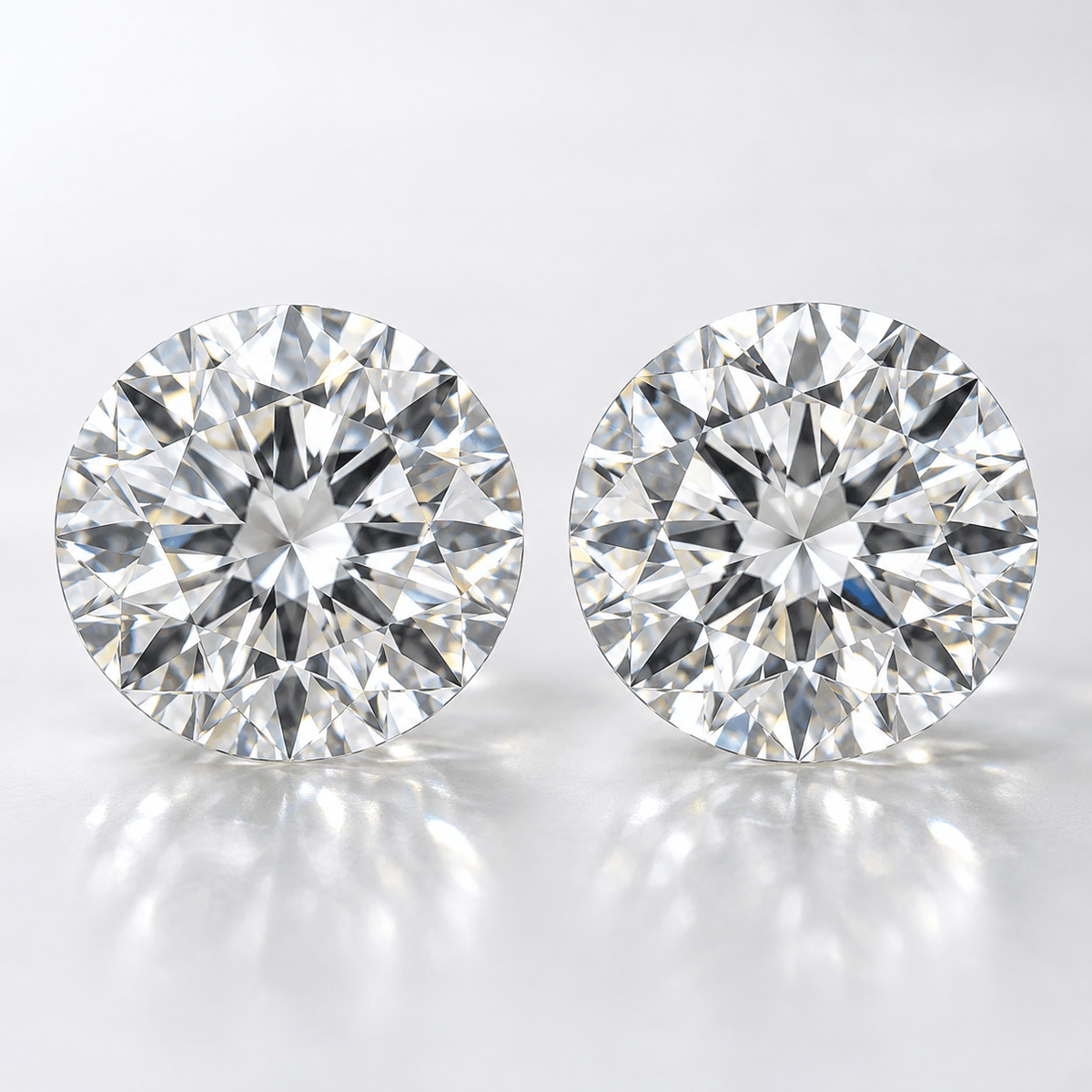 Luxury Promise 1.8-1.9 crt Pair d-f Round Diamonds