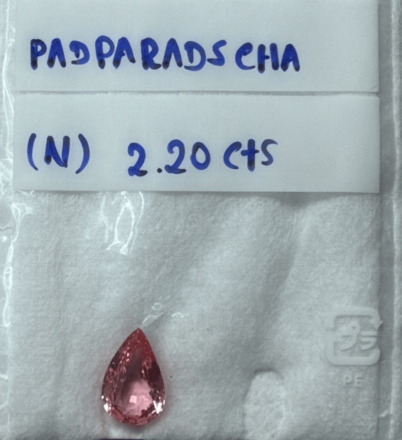 LUXURY PROMISE 2.20 Carats Natural Unheated Lotus Colour Sunset Padparadcha King Sapphire MS 9039