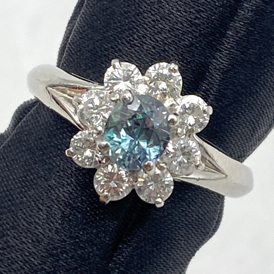 Luxury Promise 25-44441-0 PT900 Alexandrite Ring AX 0.808 DA 0.70 5.8g