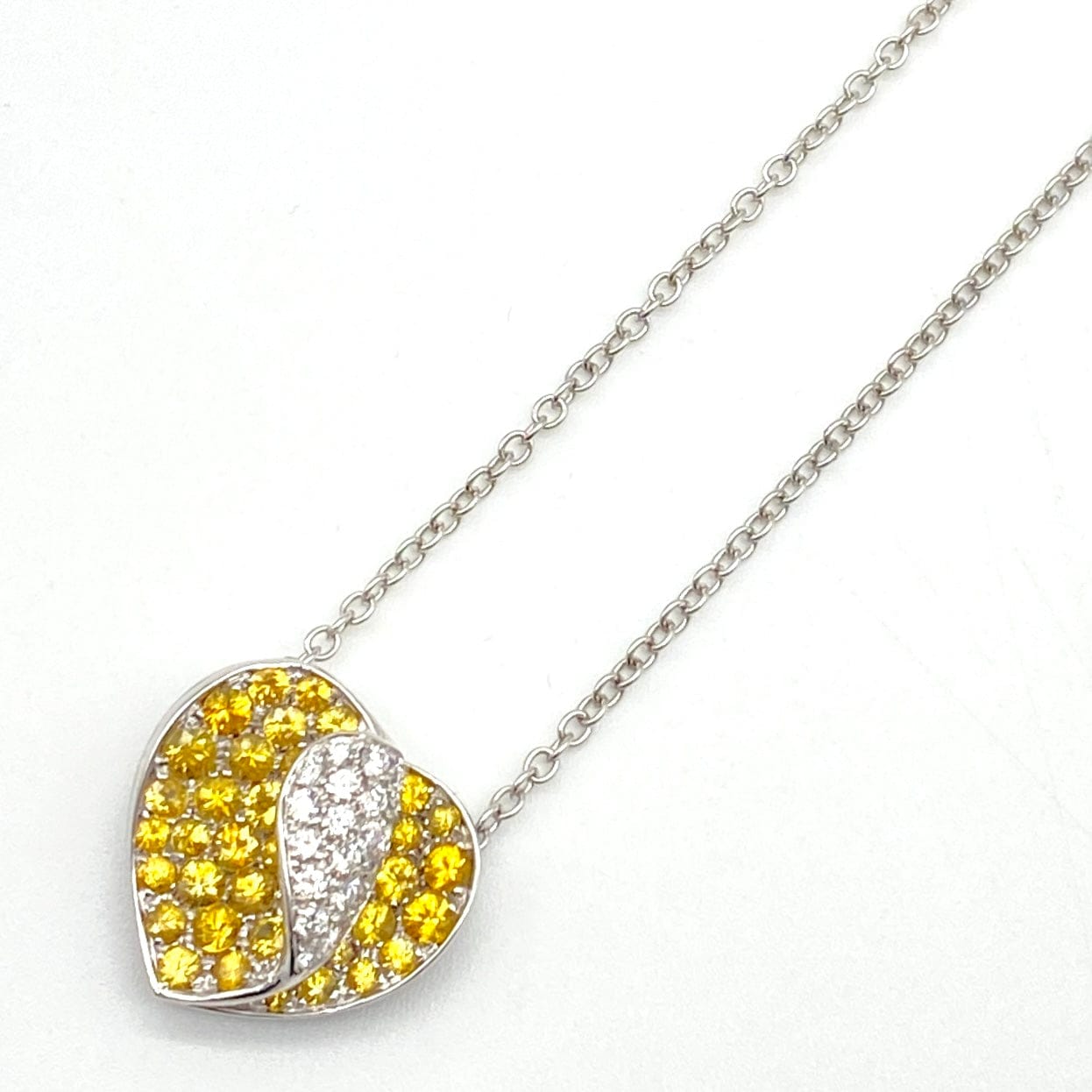 LUXURY PROMISE 750 Yellow Sapphire Pen Neck YS D 11.2 Medium So 49208