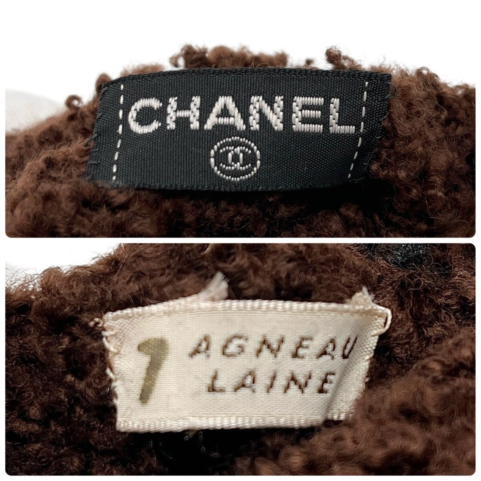 Luxury Promise CHANEL Vintage CC Logo Gloves #L Fashion Accessory Brown Gold Suede Leather