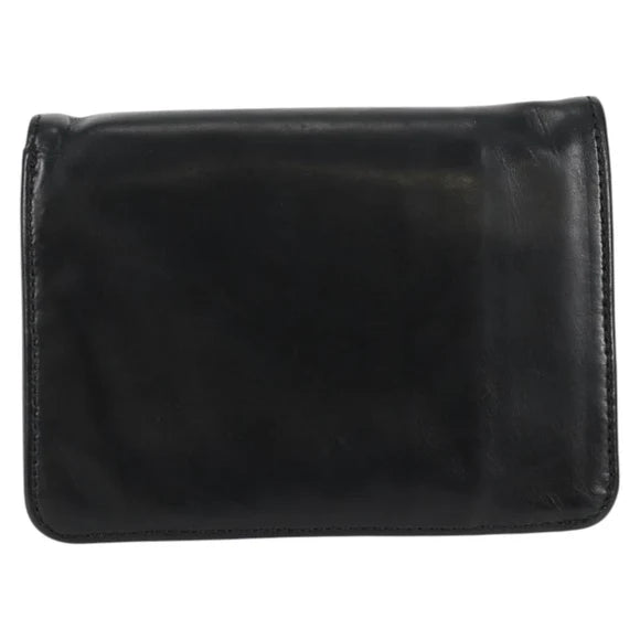 Luxury Promise Chrome Hearts Joey Compact Wallet Leather Black Auth 136314M 136314M