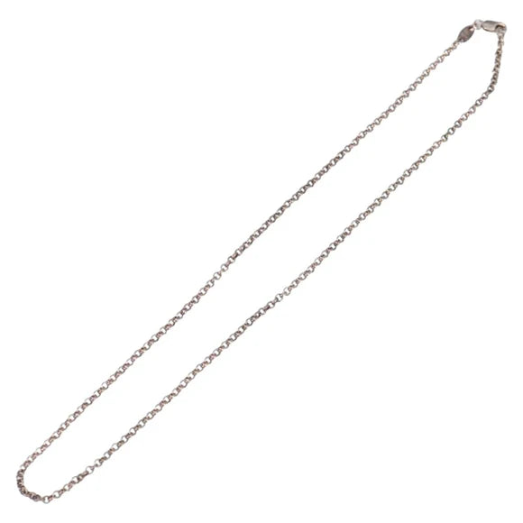 Luxury Promise Chrome Hearts Roll Chain Necklace Ag925 Silver Auth 134688M 134688M